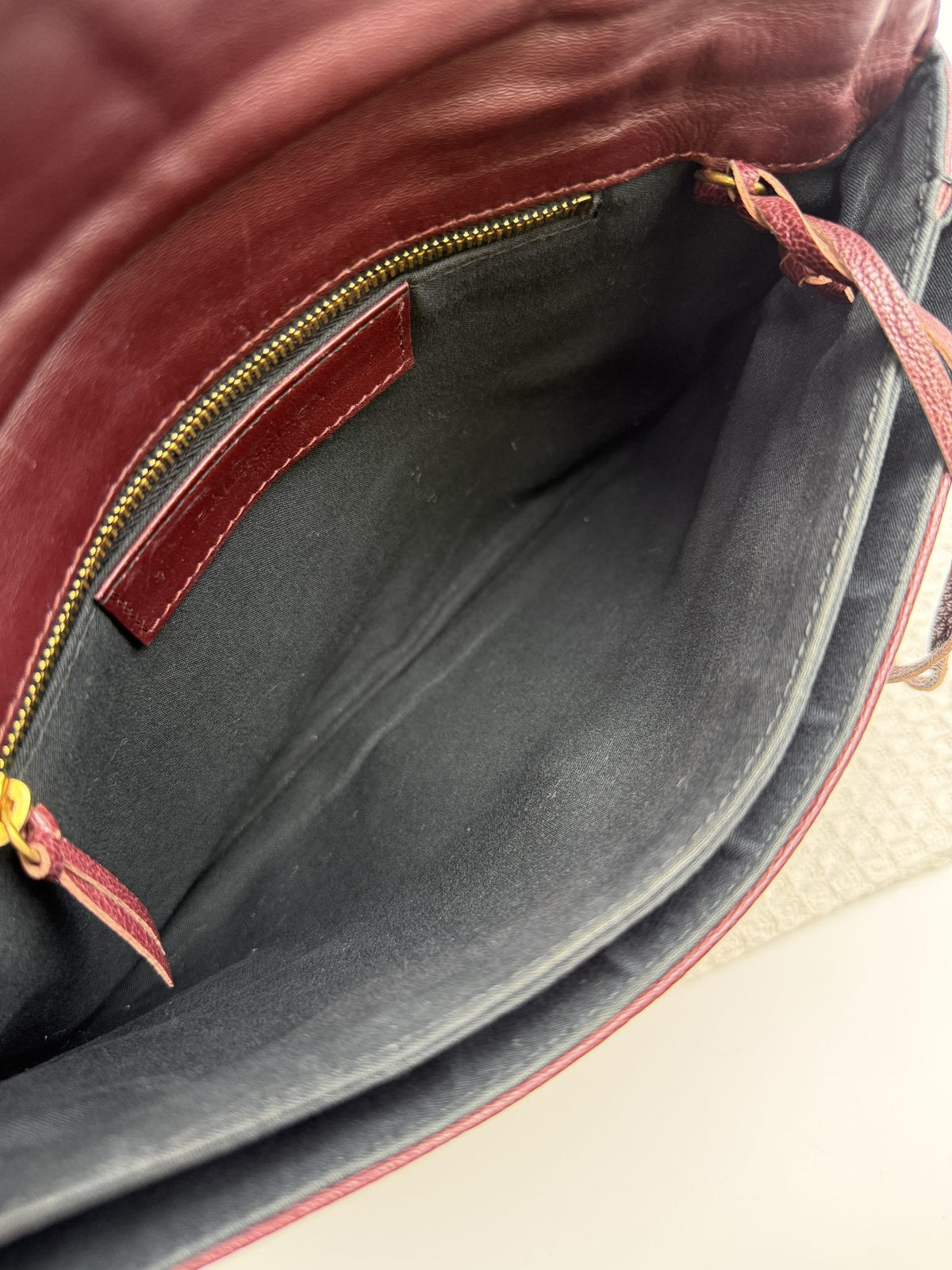 balenciaga giant envelope clutch burgundy leather stock no 0143012