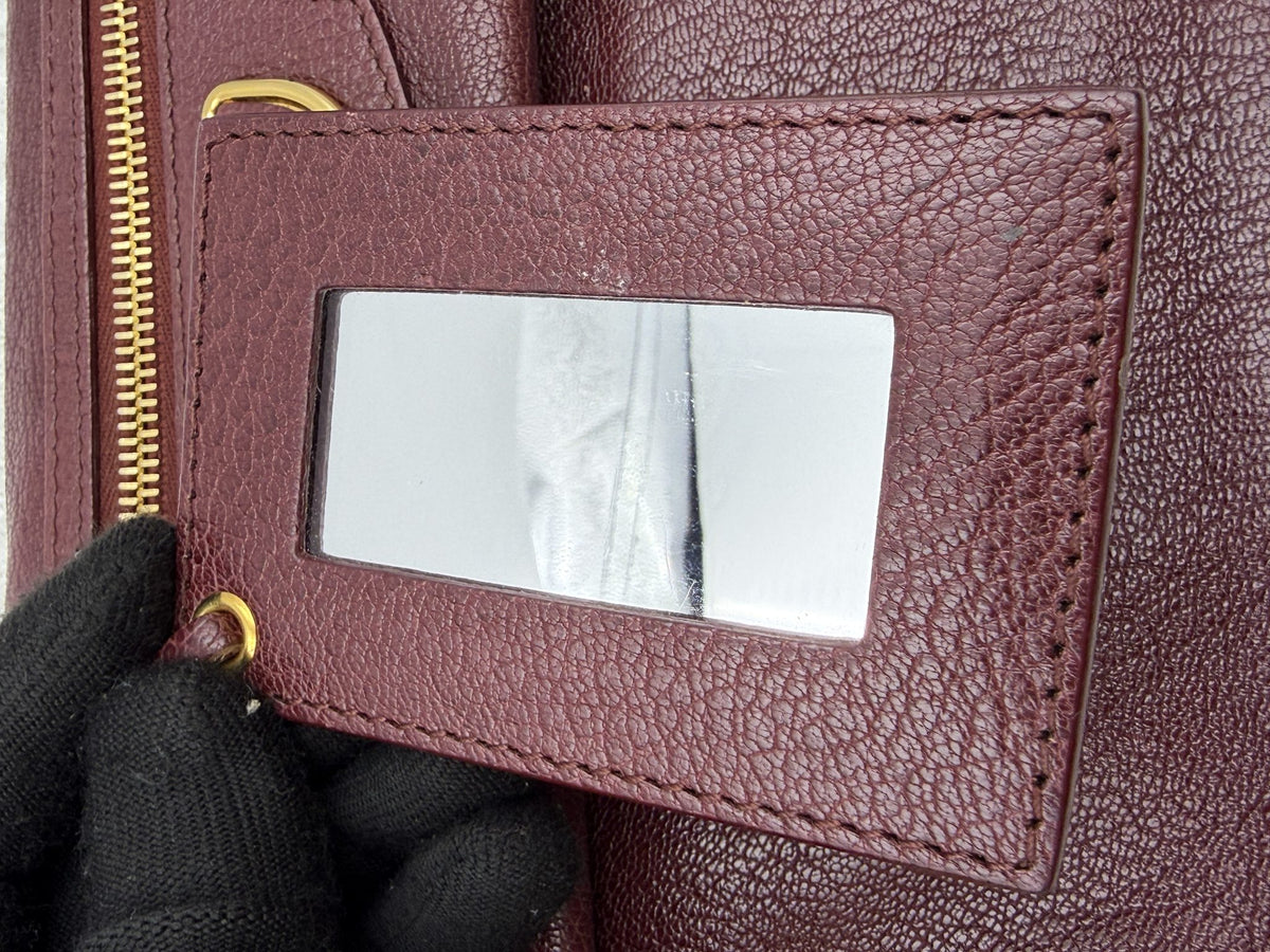 balenciaga giant envelope clutch burgundy leather stock no 0143012