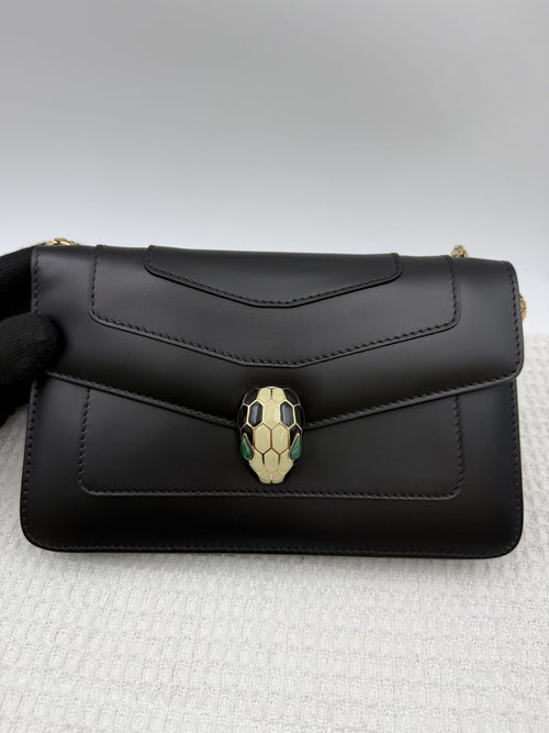 bvlgari serpenti forever black leather stock no 0073039