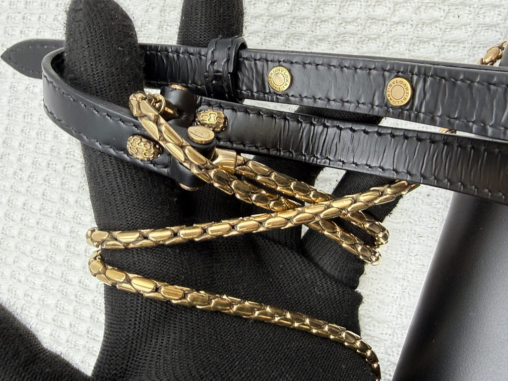 bvlgari serpenti forever black leather stock no 0073039
