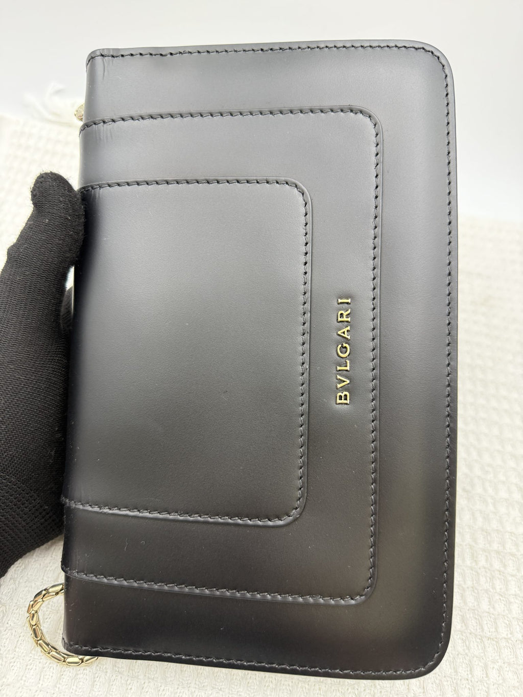 bvlgari serpenti forever black leather stock no 0259009