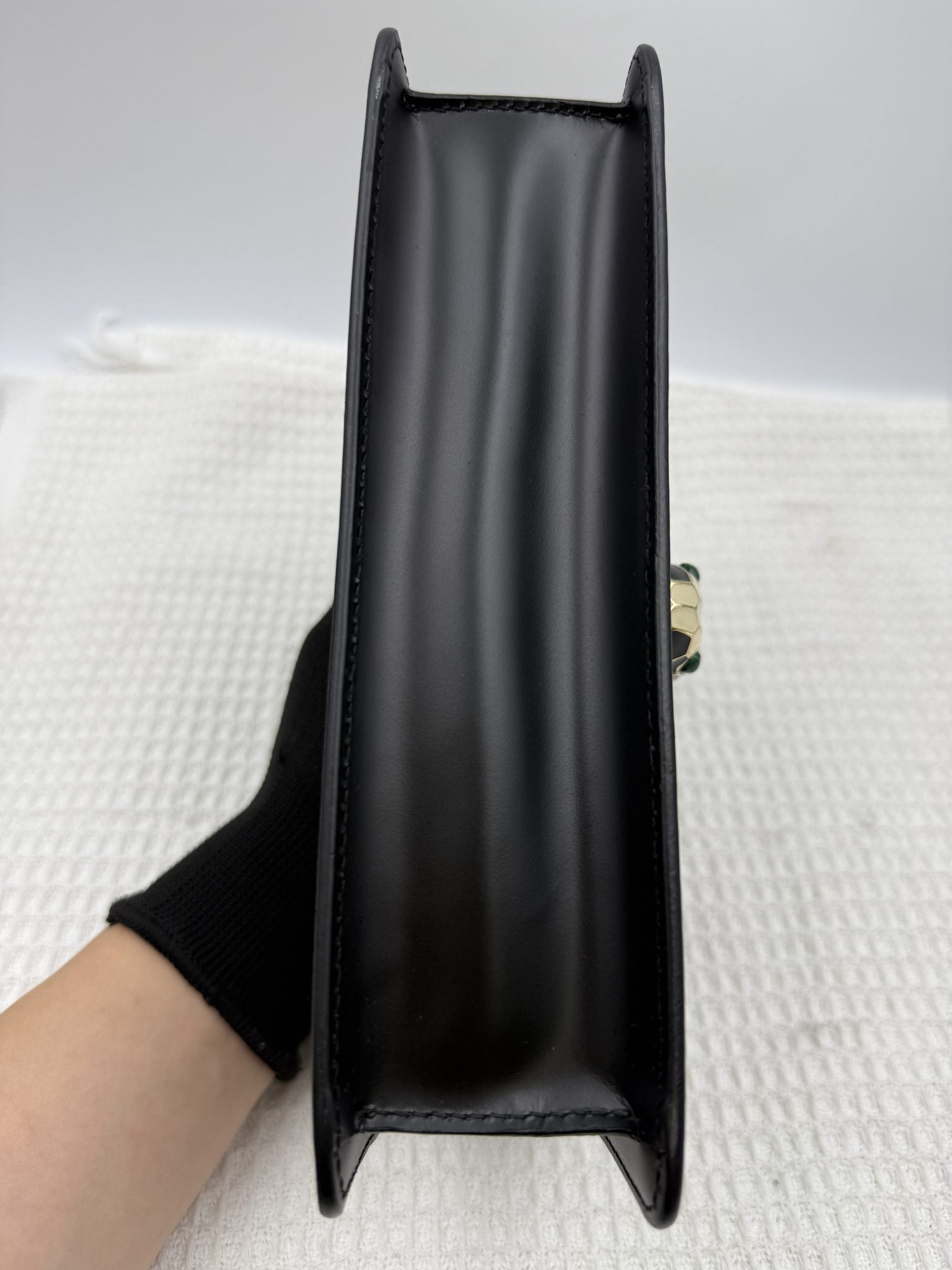 bvlgari serpenti forever black leather stock no 0259009