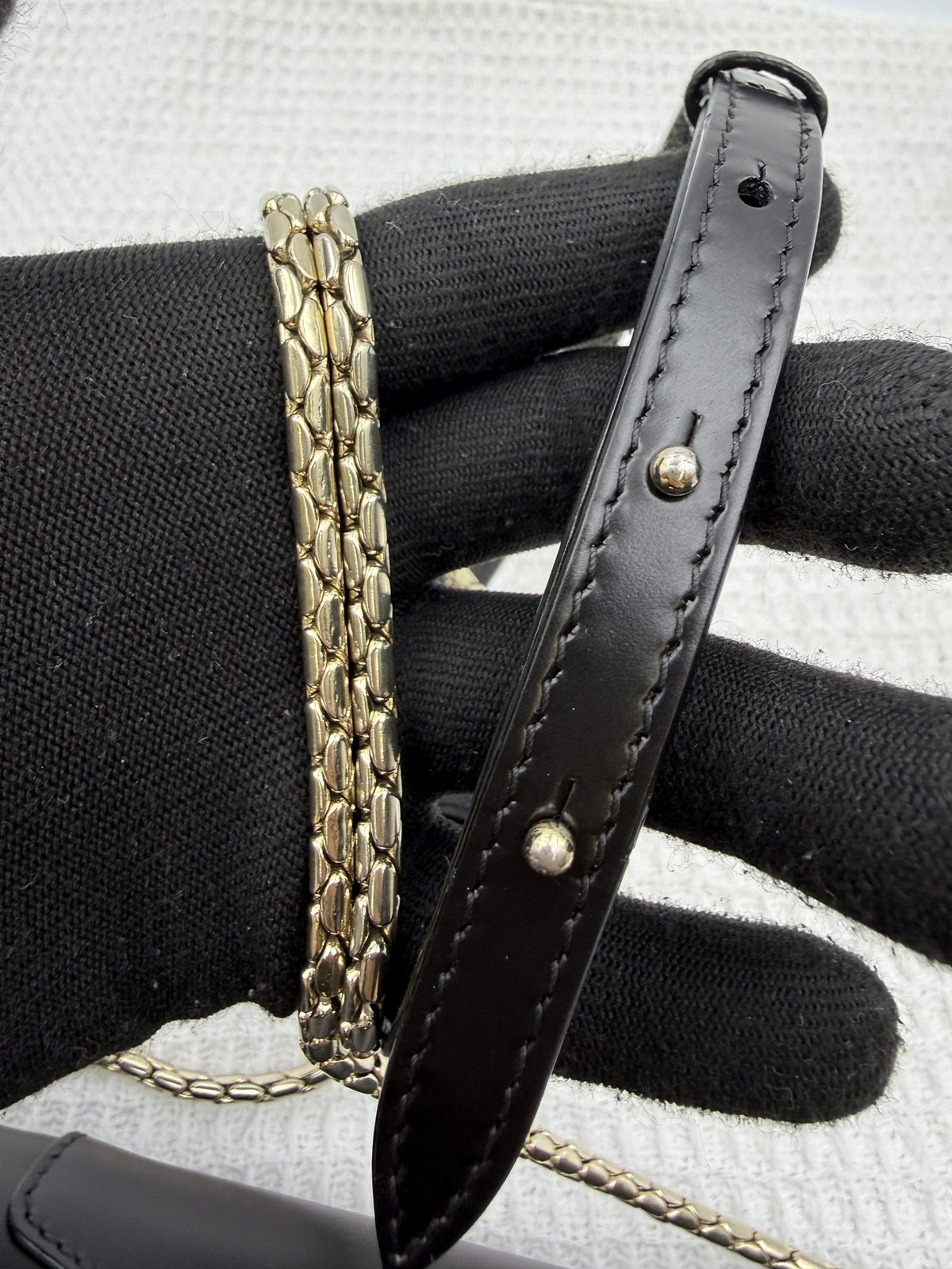 bvlgari serpenti forever black leather stock no 0259009