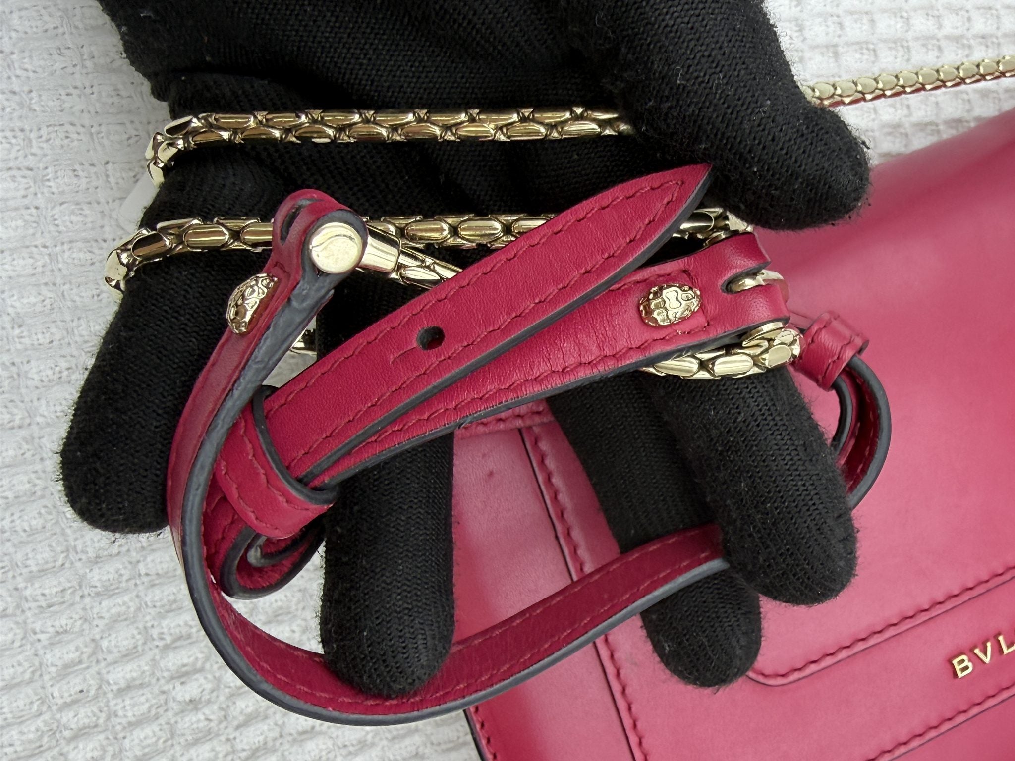 bvlgari serpenti forever pink leather stock no 0166023