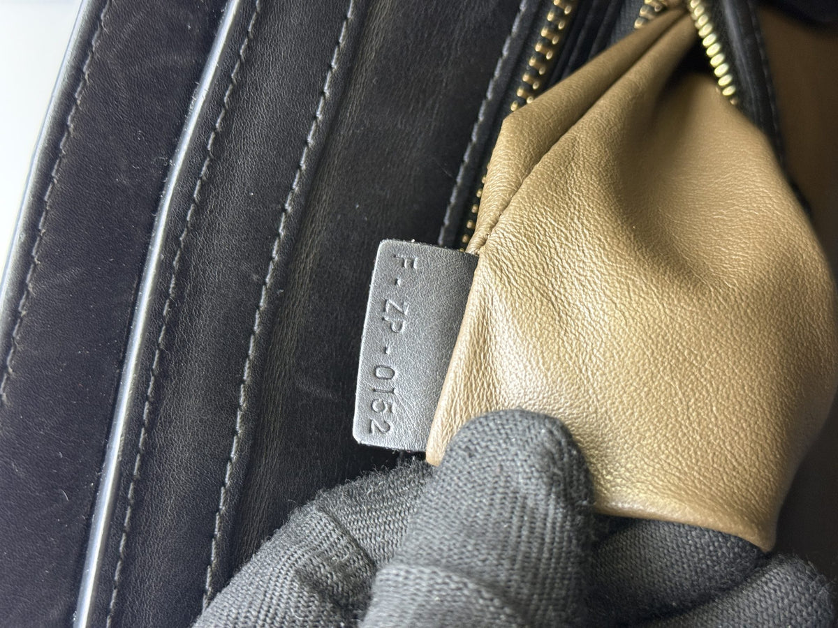 celine micro luggage tote blue black and taupe leather and suede stock no 0073209