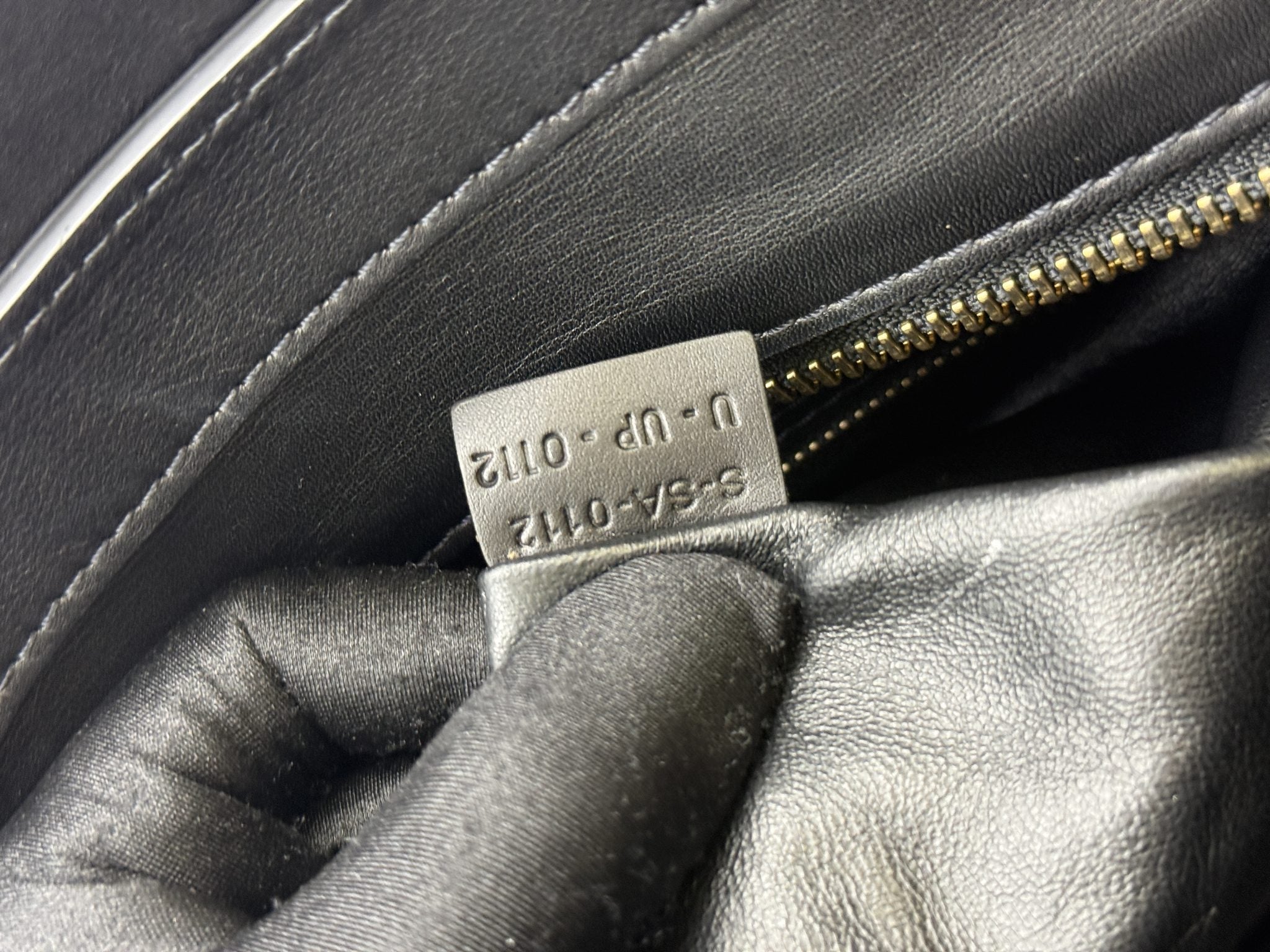 celine mini luggage tote black and cream leather stock no 0073207