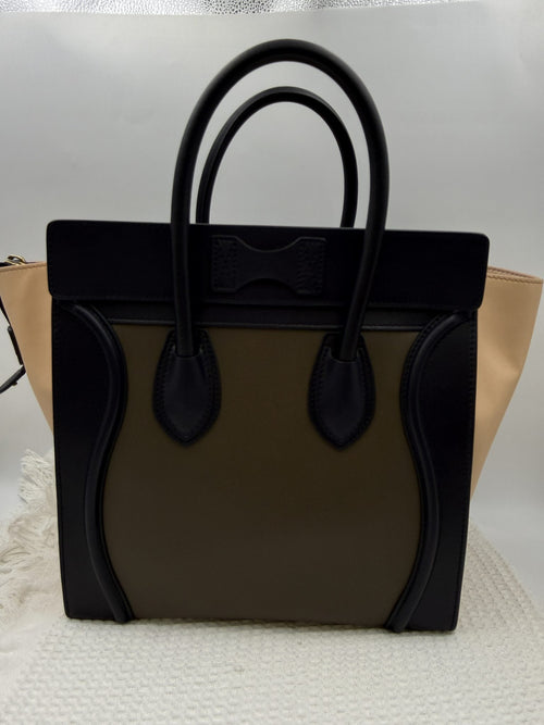 celine cabas phantom navy and black leather stock no 0271130