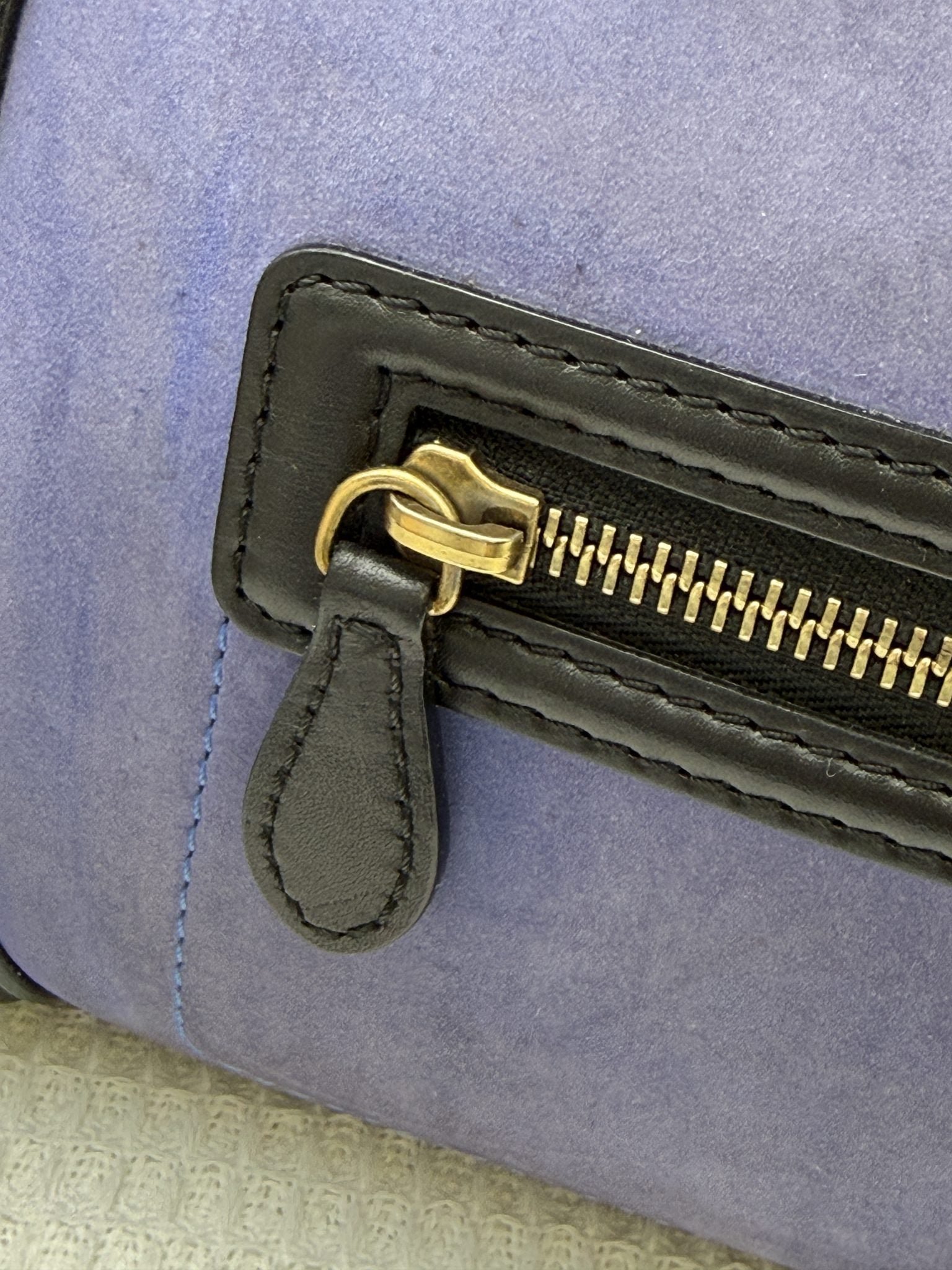 celine cabas phantom navy black and taupe leather and suede stock no 0073135