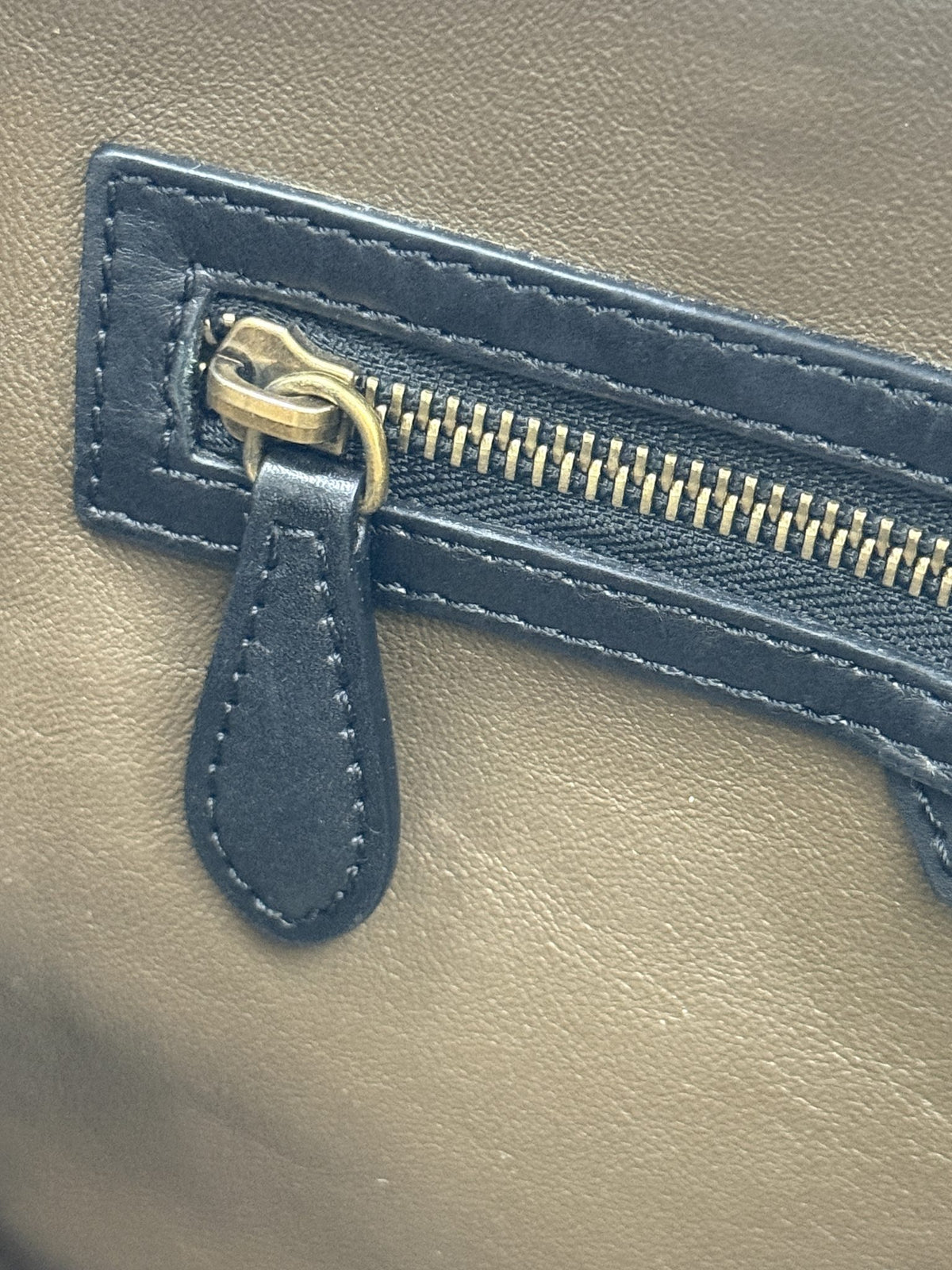 celine cabas phantom navy black and taupe leather and suede stock no 0073135