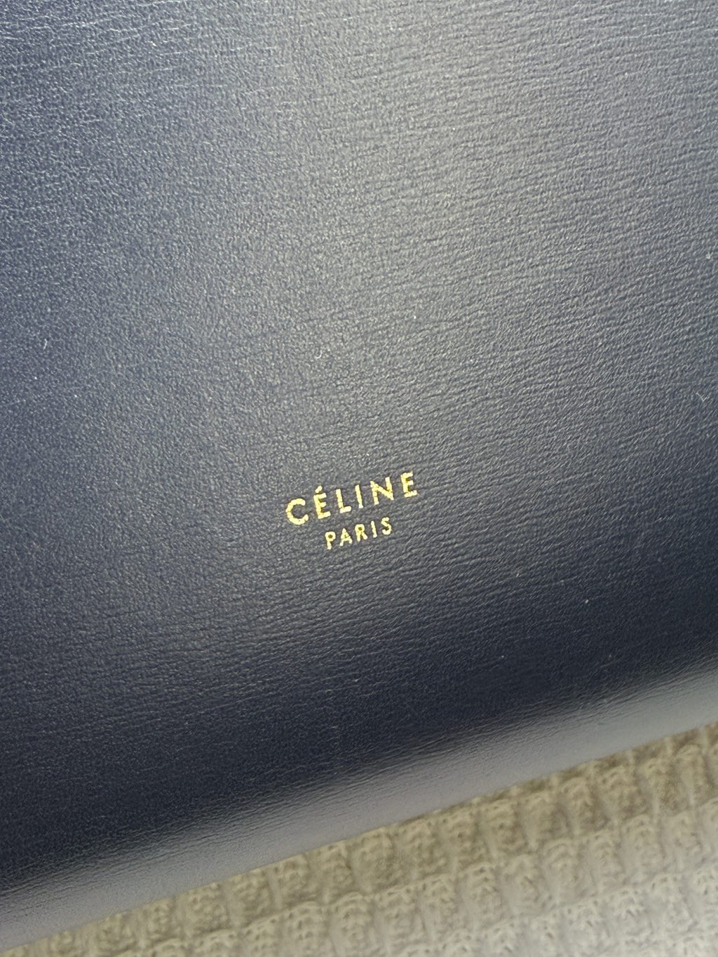 celine tie tote black with yellow lining leather and suede stock no 0073210