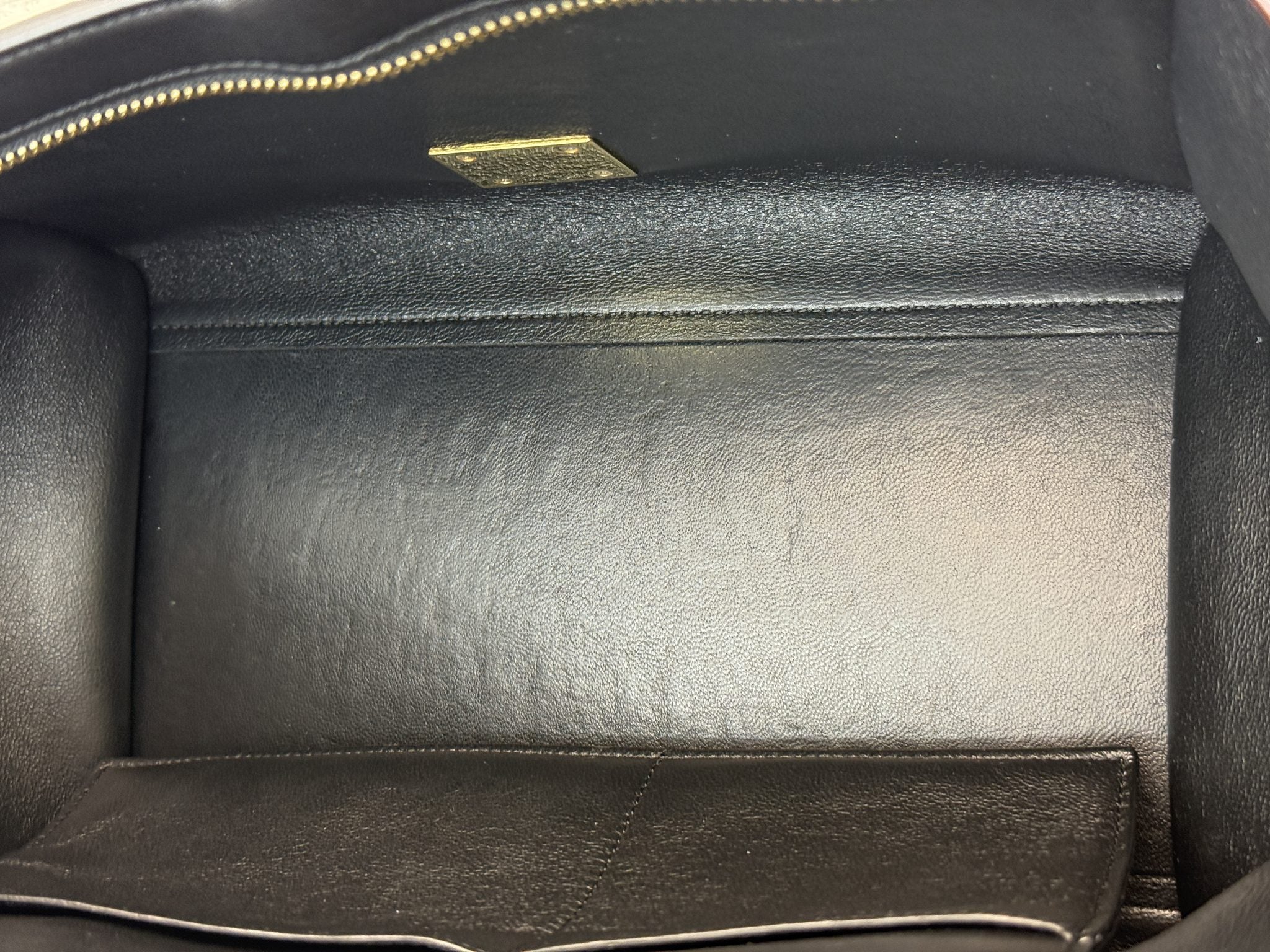 celine trapeze navy black and red leather and suede stock no 0073201