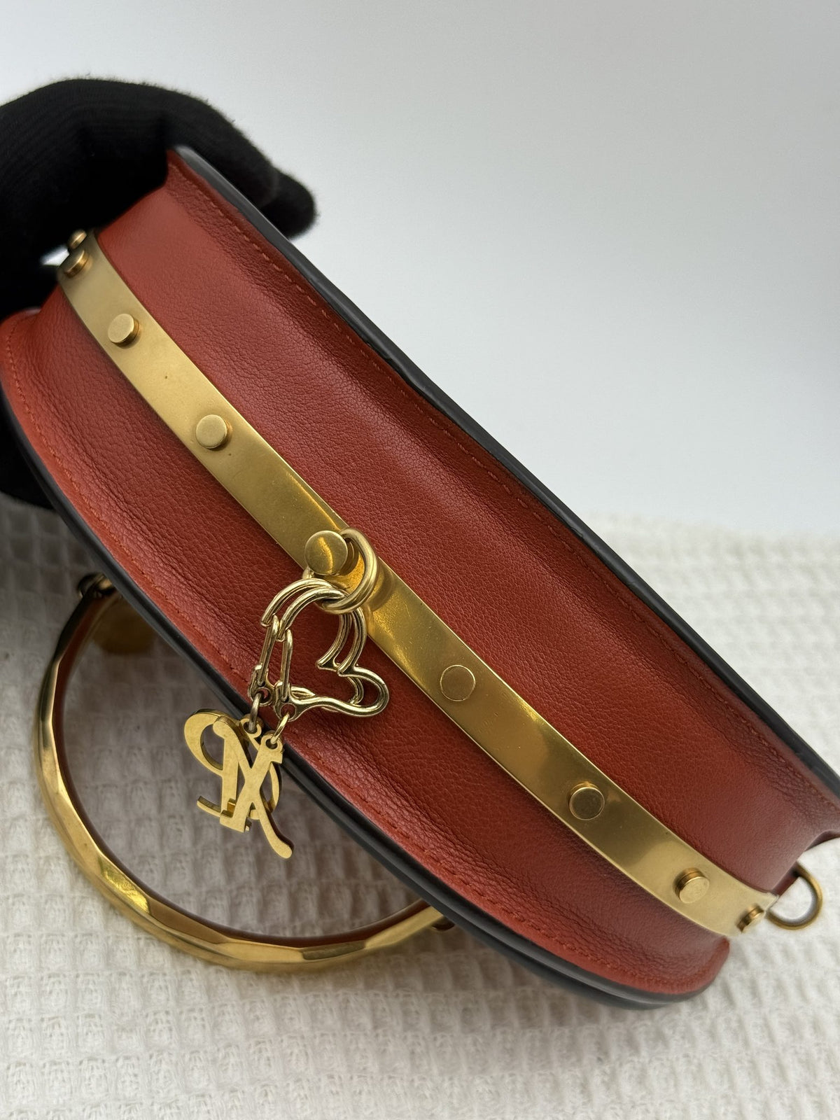 chlo nile cognac leather stock no 0350020