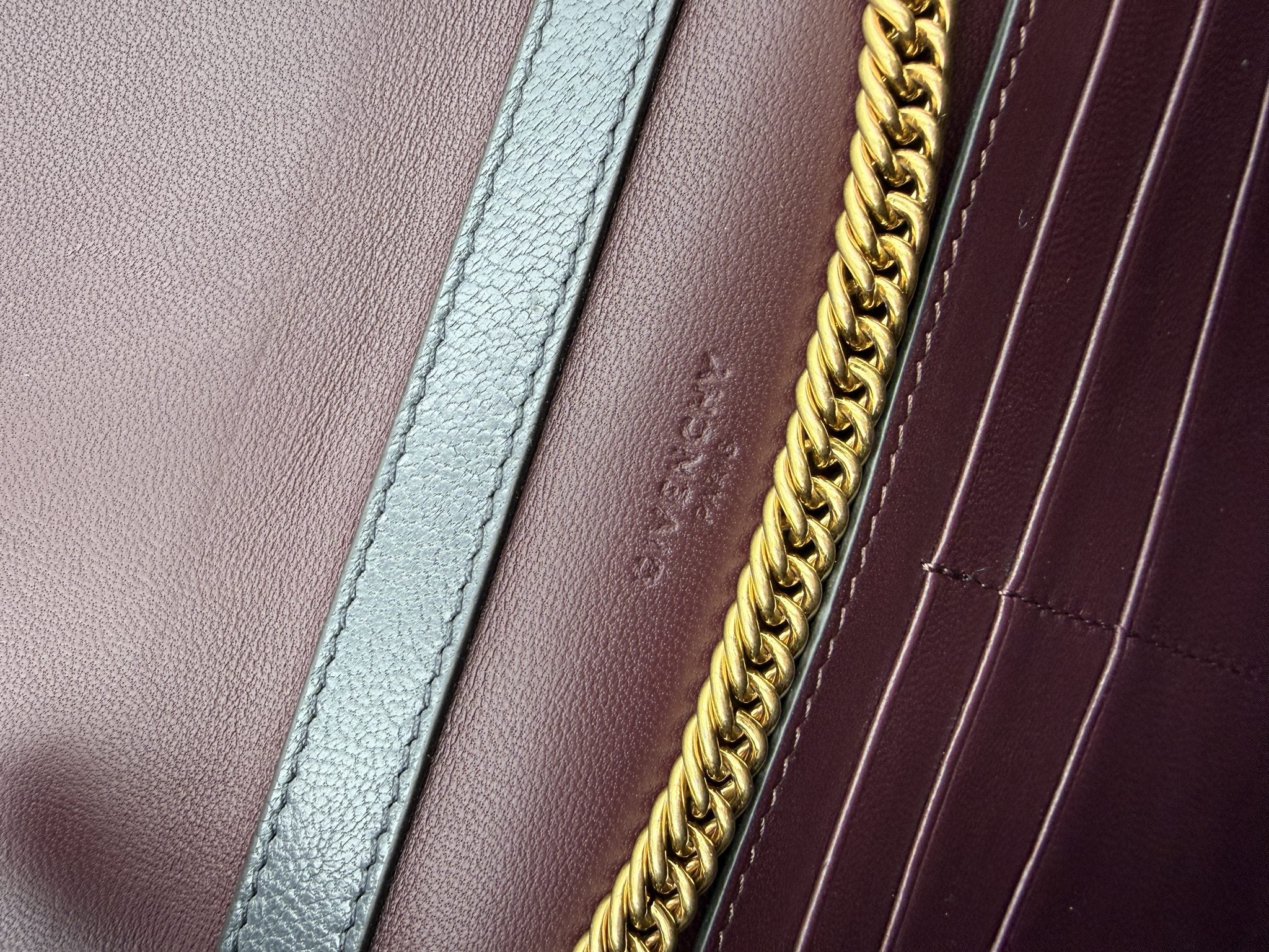 givenchy gv3 grey and burgundy leather and suede stock no 0144065