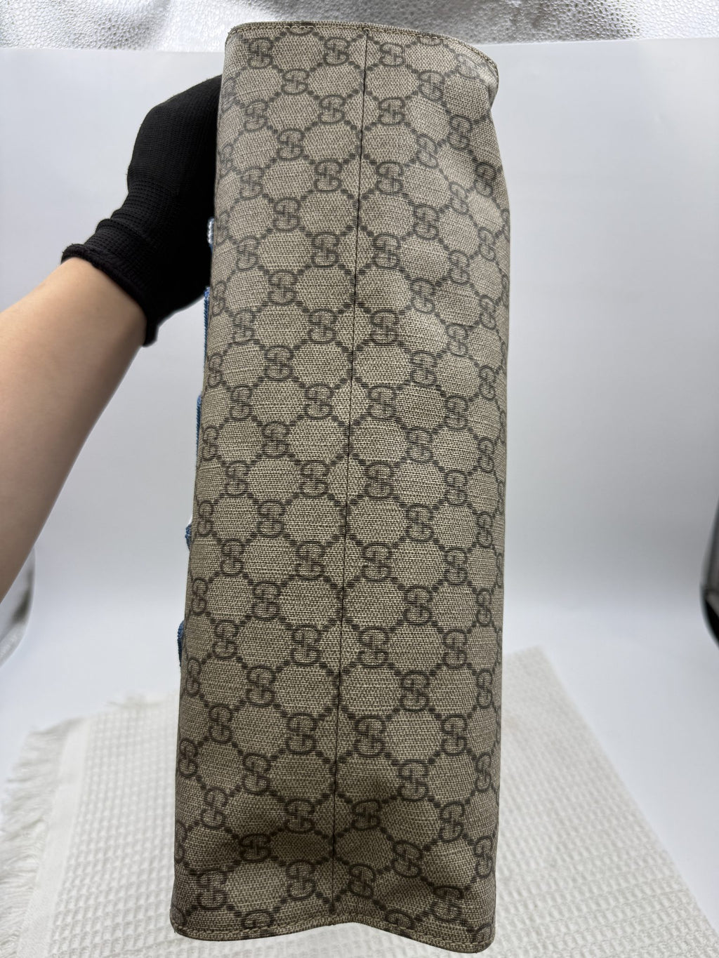 gucci animalier gg supreme tote beige and brown gg supreme canvas and leather stock no 0073238