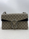 gucci dionysus gg supreme and black canvas and suede stock no 0073165