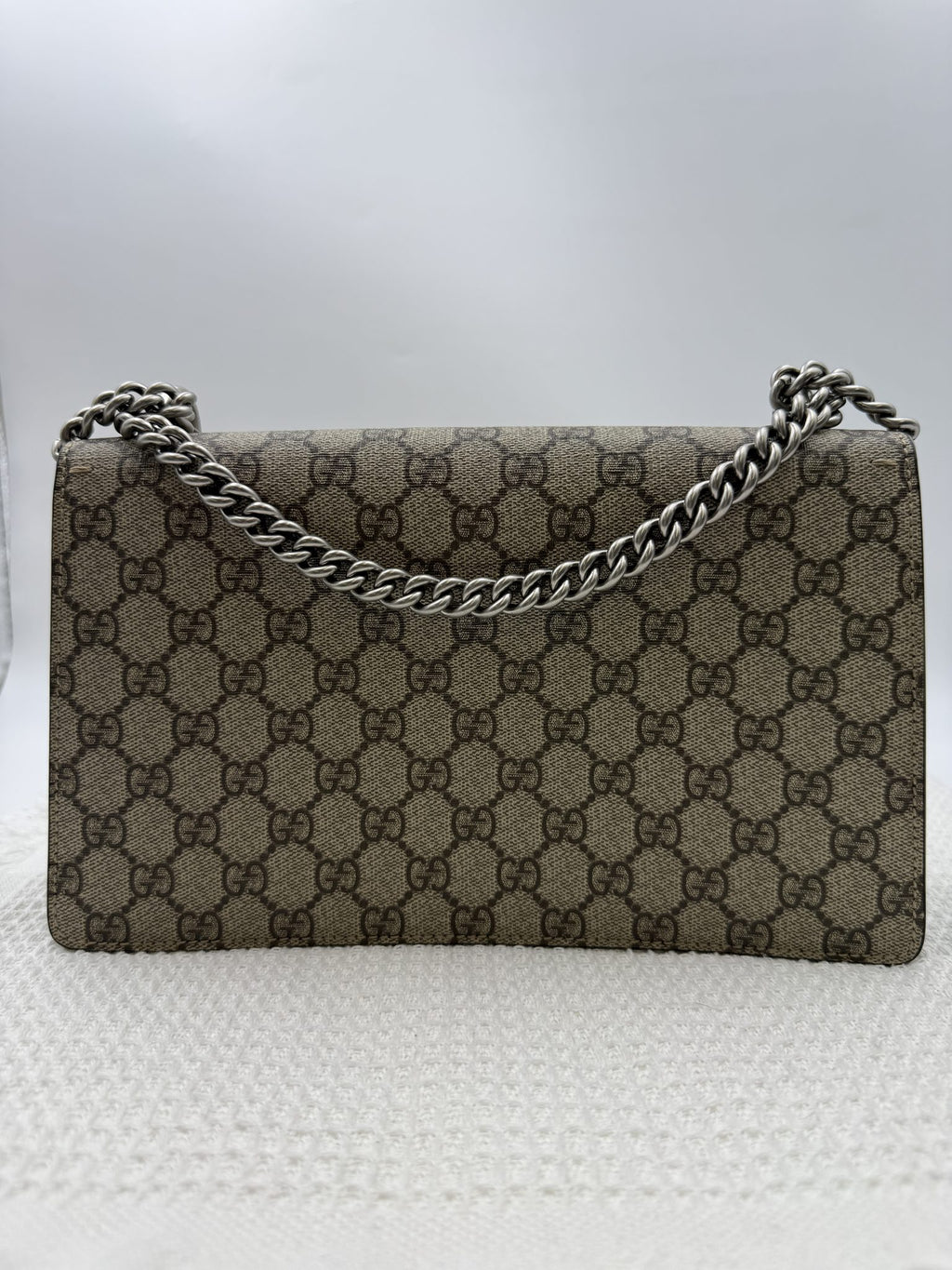 gucci dionysus gg supreme and black canvas and suede stock no 0073165