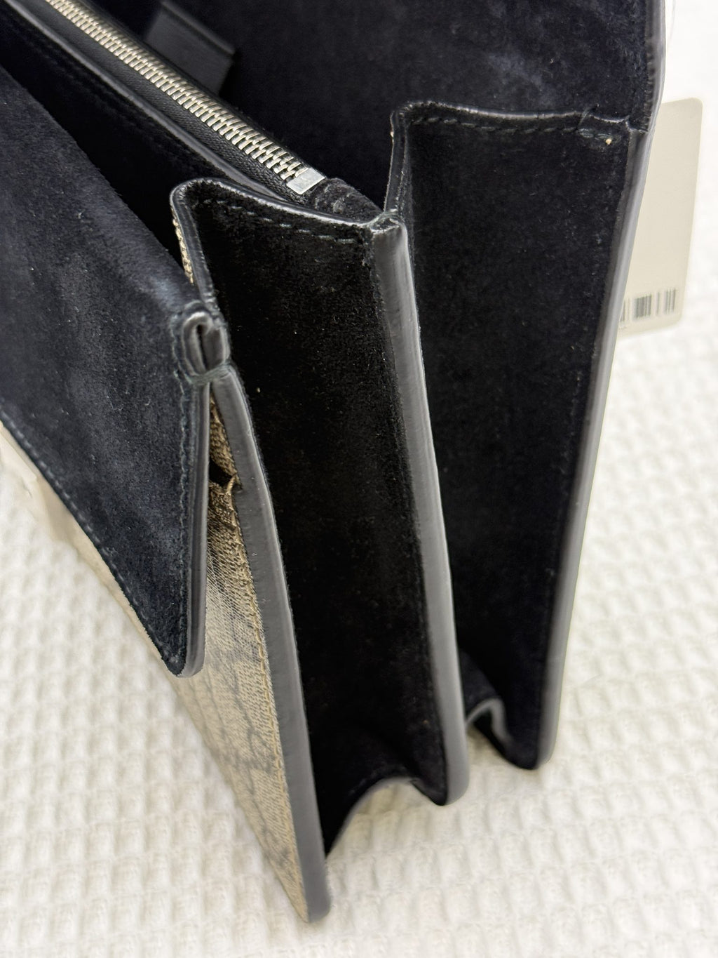 gucci dionysus gg supreme and black canvas and suede stock no 0073165
