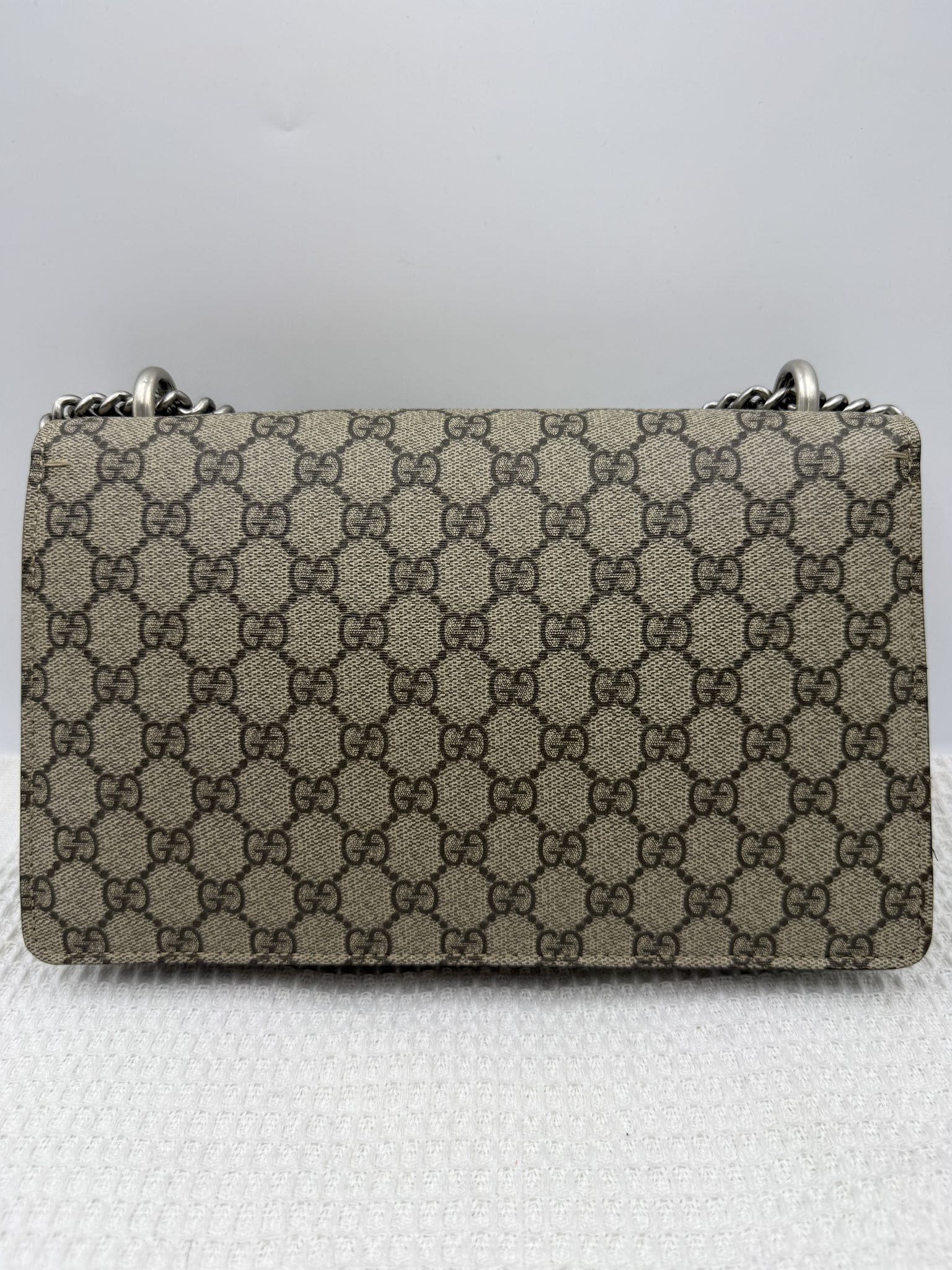 gucci dionysus gg supreme and black canvas and suede stock no 0073184