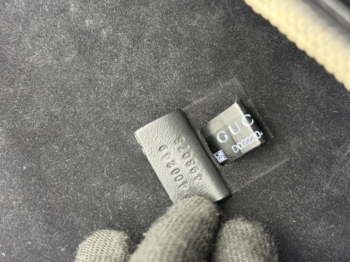 gucci dionysus gg supreme and black canvas and suede stock no 0073184