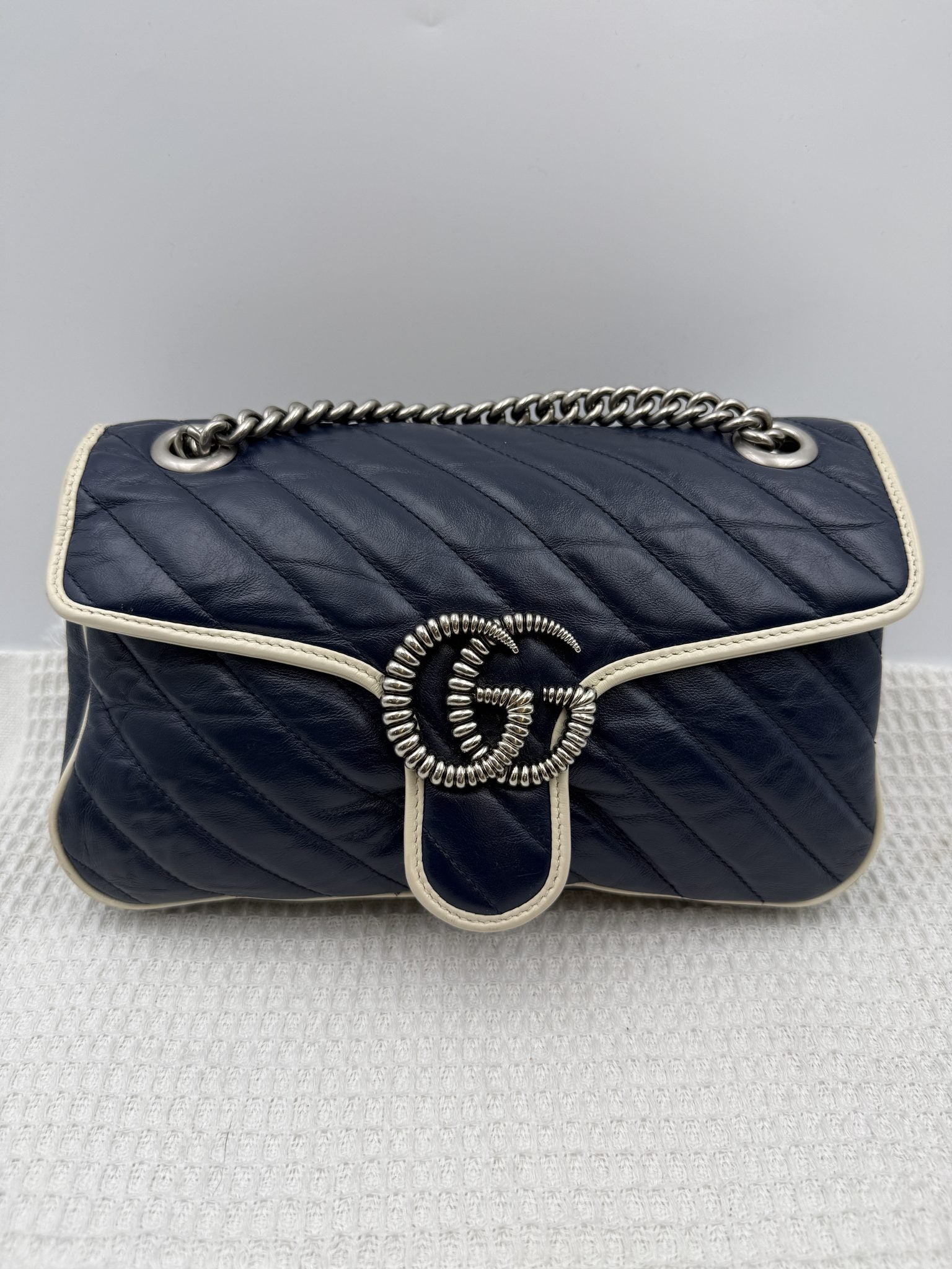 gucci dionysus blue and white leather stock no 0073134