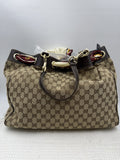 gucci horsebit gg supreme hobo beige and brown gg supreme canvas and leather stock no 0073249