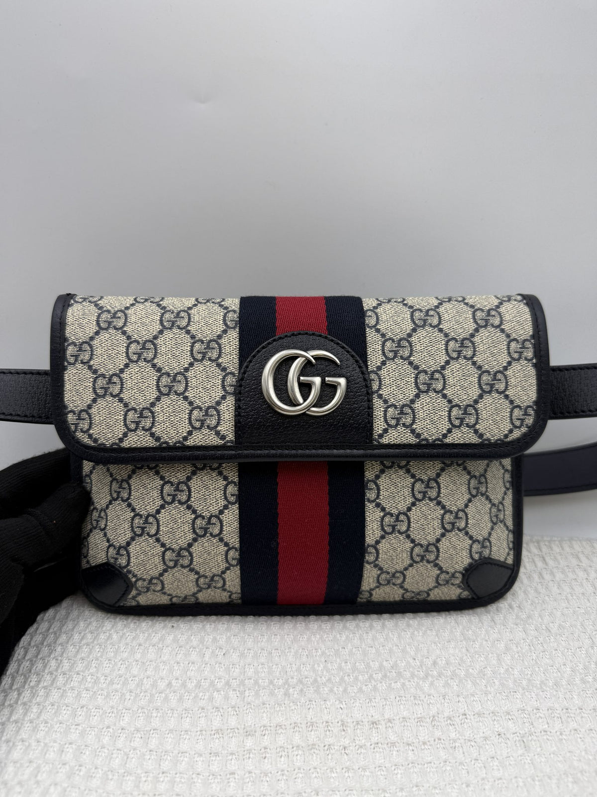 gucci ophidia gg supreme with web stripe coated canvas and leather stock no 0073245