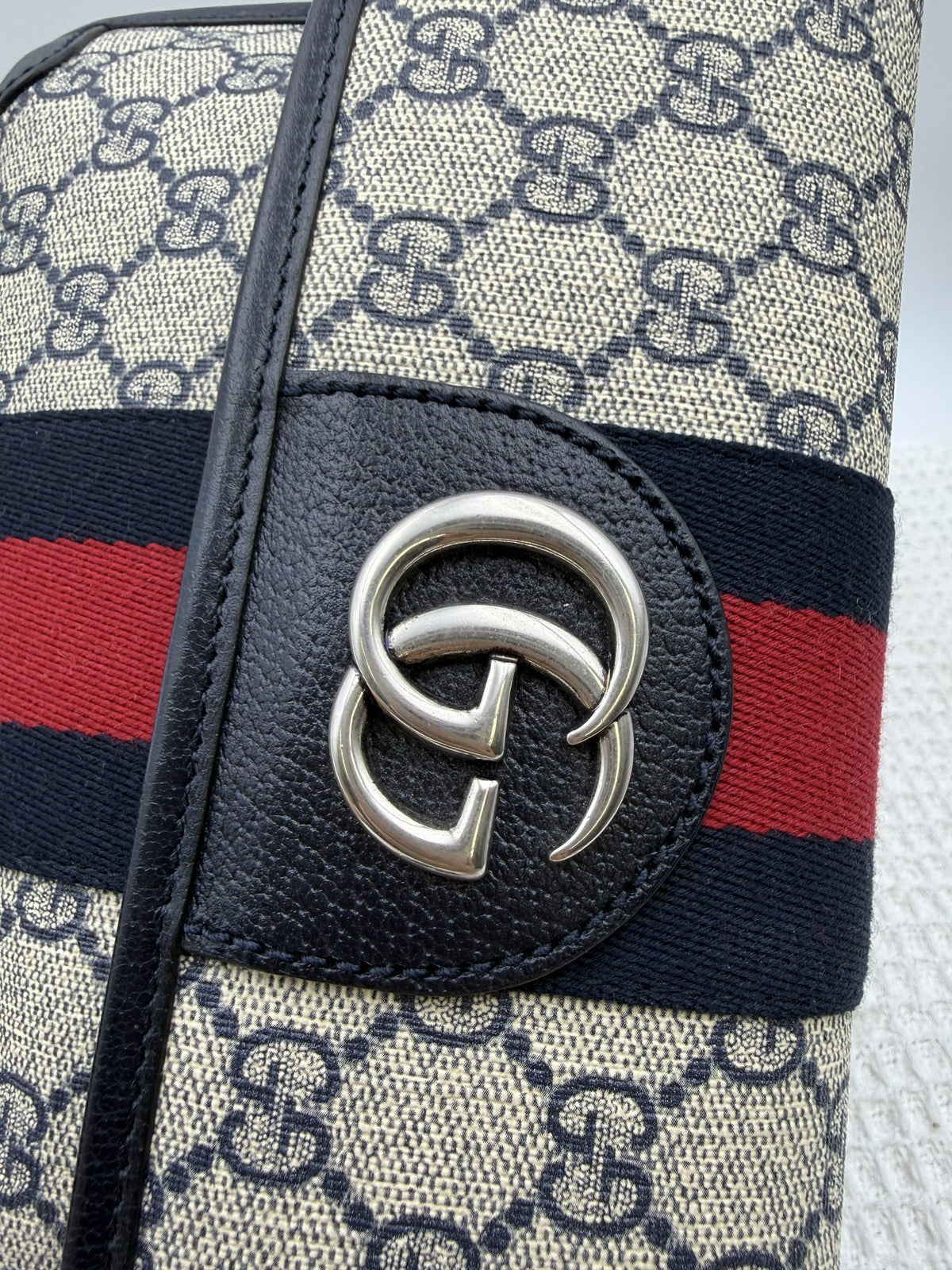 gucci ophidia gg supreme with web stripe coated canvas and leather stock no 0073245