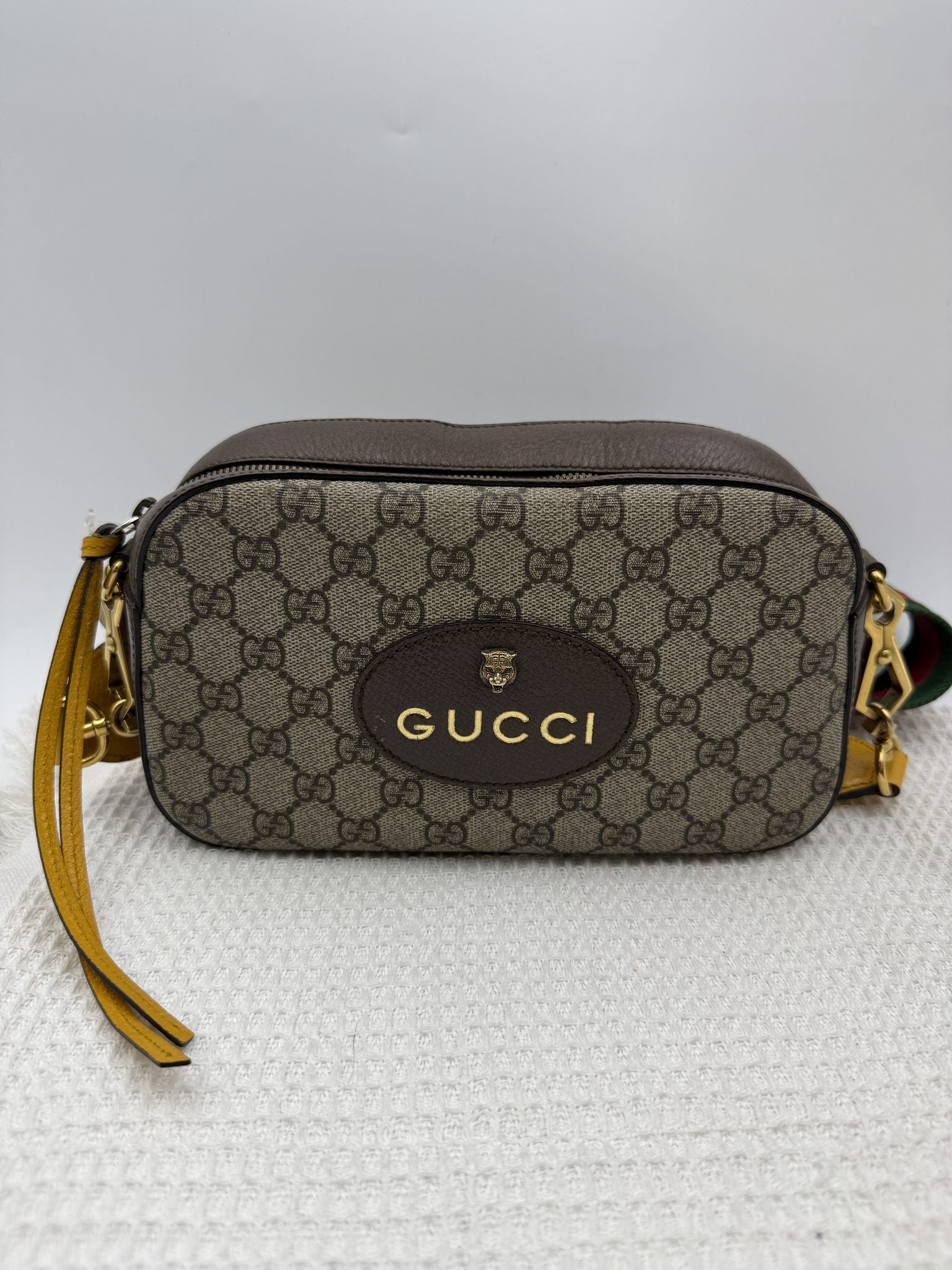 gucci ophidia gg supreme with web stripe coated canvas and leather stock no 0073173