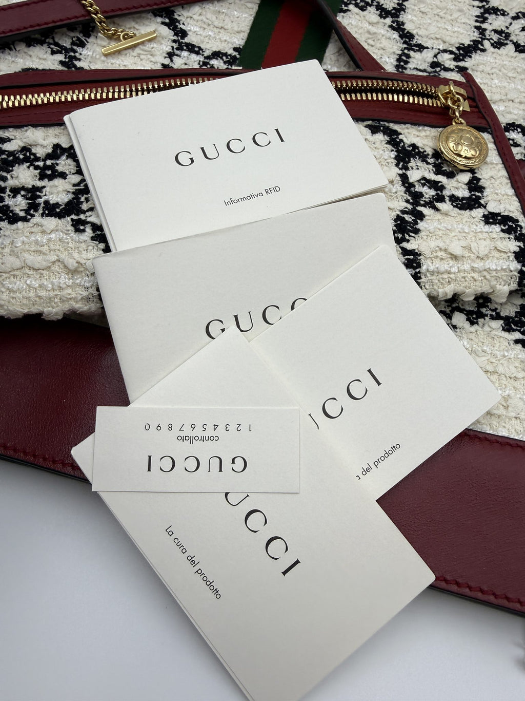 gucci rajah tiger head tote burgundy ivory and black wool and leather stock no 0073222