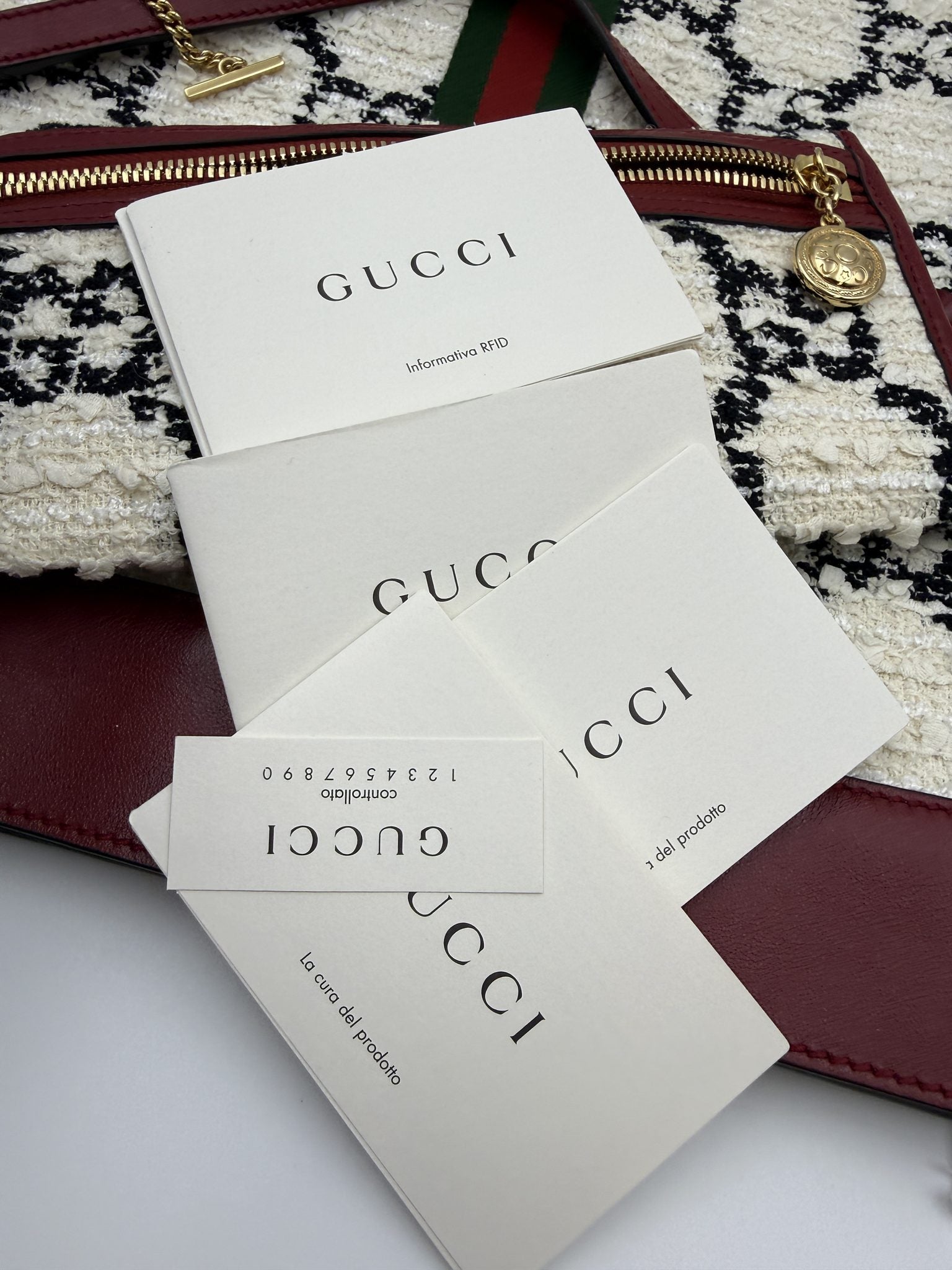 gucci rajah tiger head tote burgundy ivory and black wool and leather stock no 0073222