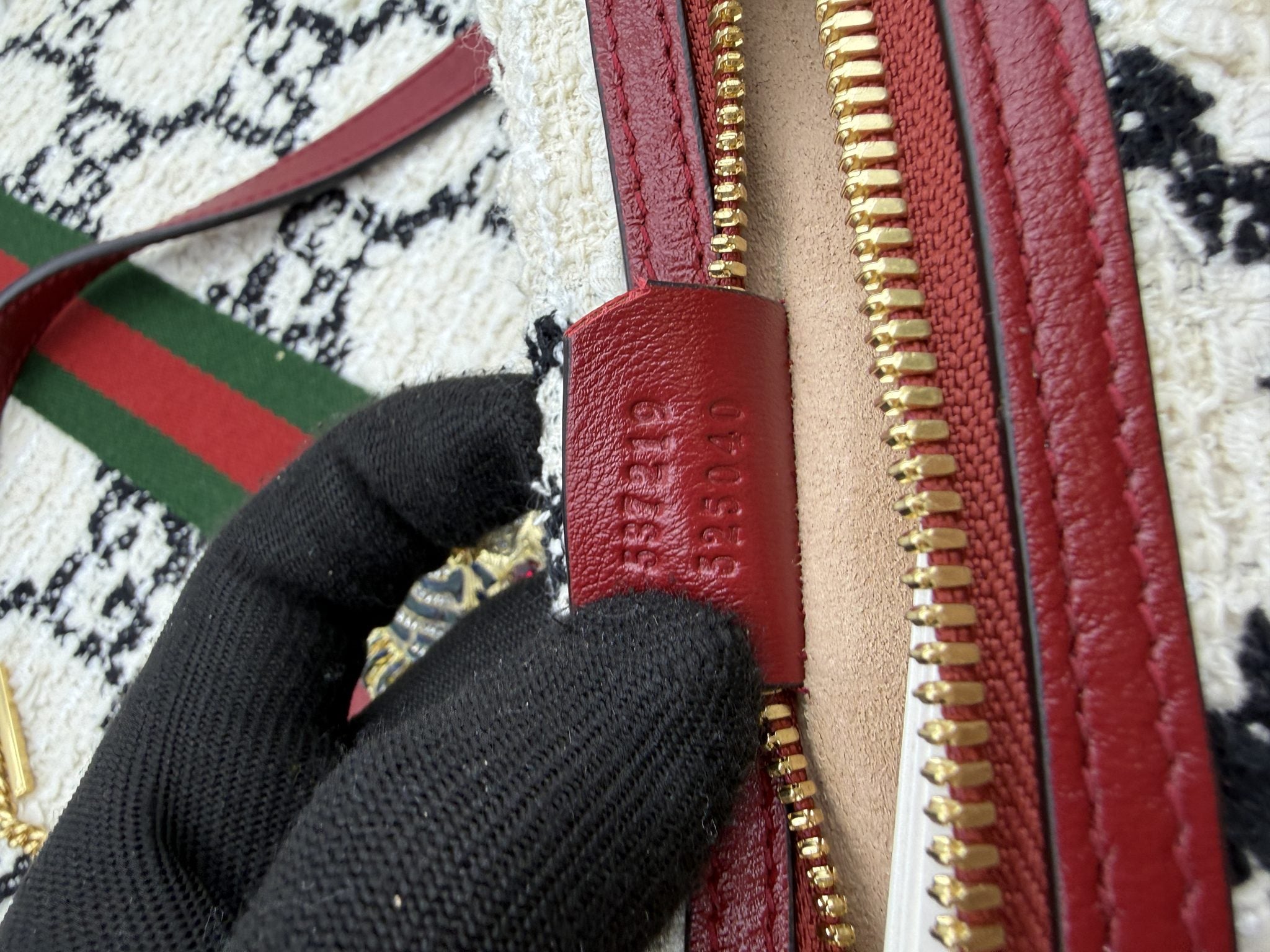 gucci rajah tiger head tote burgundy ivory and black wool and leather stock no 0073222