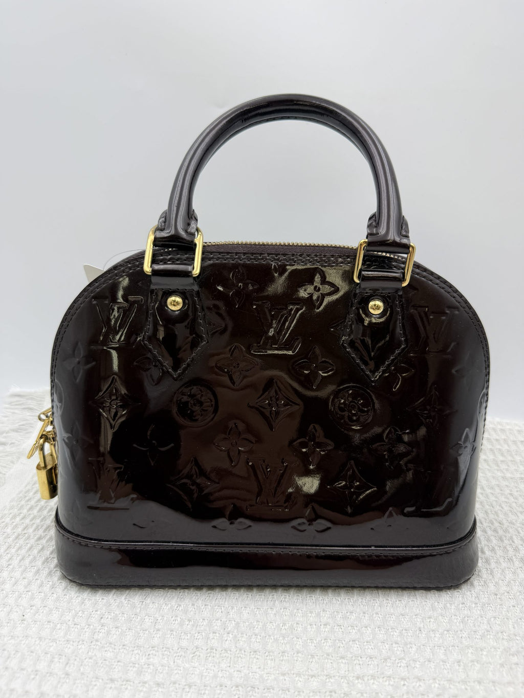 louis vuitton alma bb amarante monogram vernis leather stock no 0073178