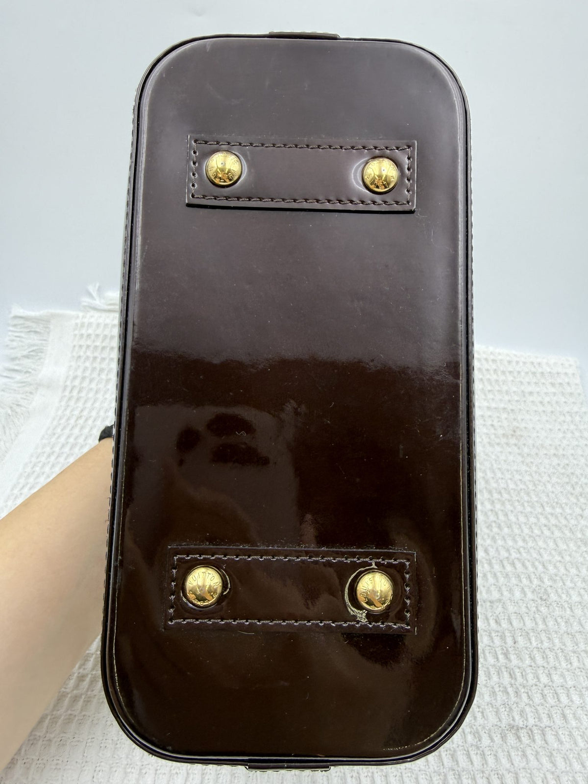 louis vuitton alma bb amarante monogram vernis leather stock no 0073178