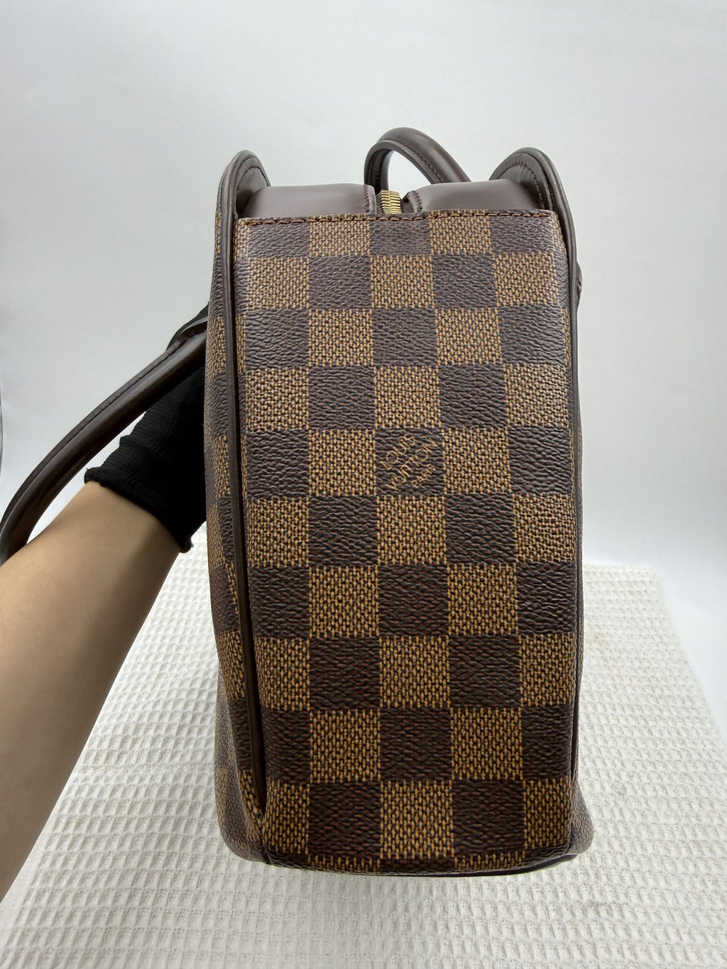 louis vuitton alma pm damier ebene coated canvas and leather stock no 0051017