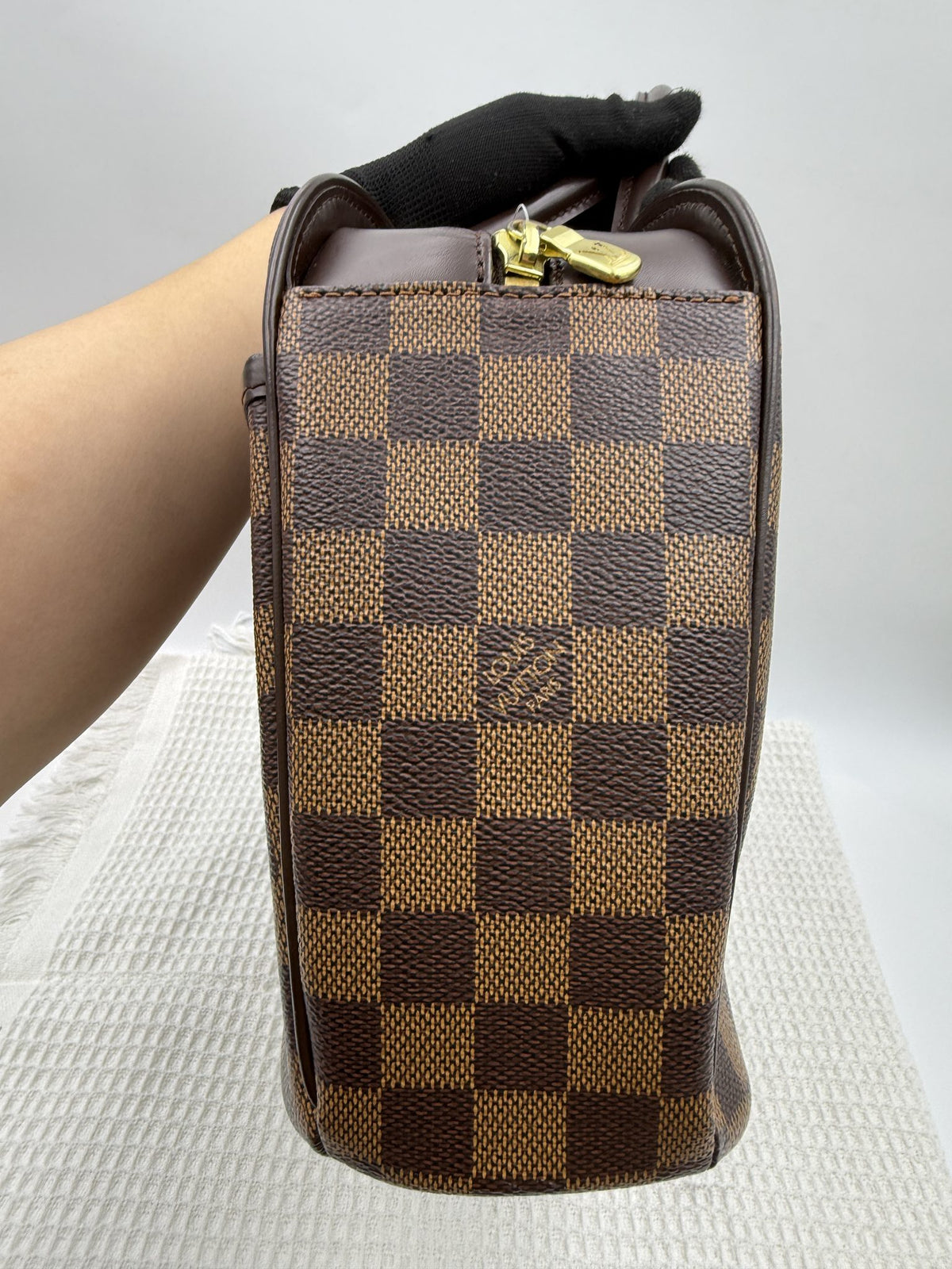 louis vuitton alma pm damier ebene coated canvas and leather stock no 0051017