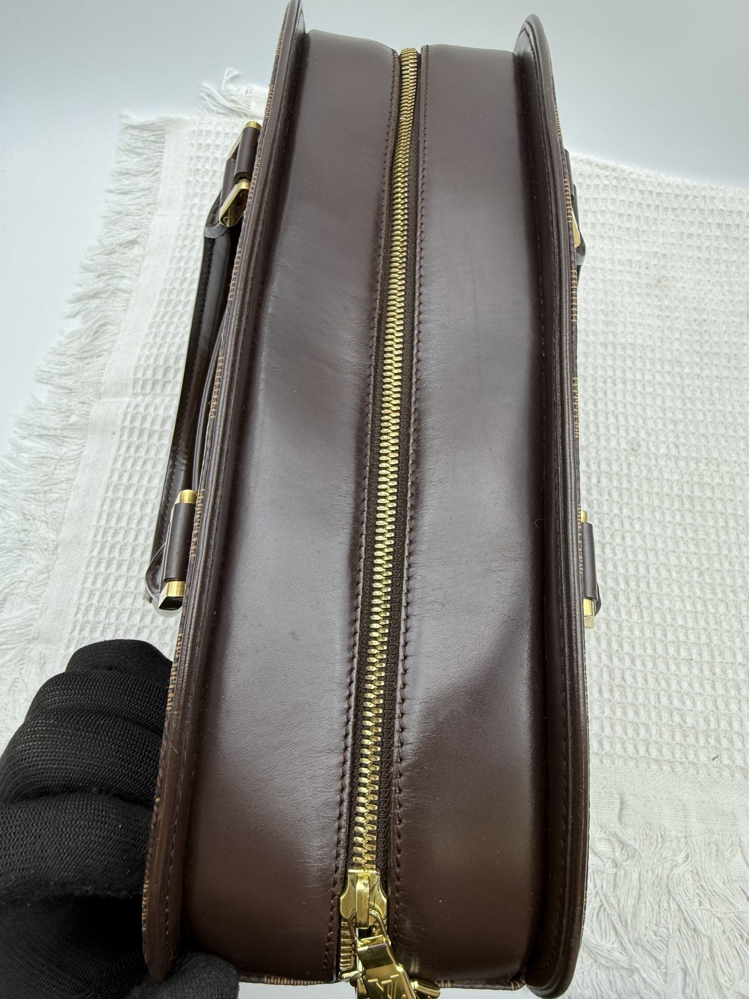 louis vuitton alma pm damier ebene coated canvas and leather stock no 0051017