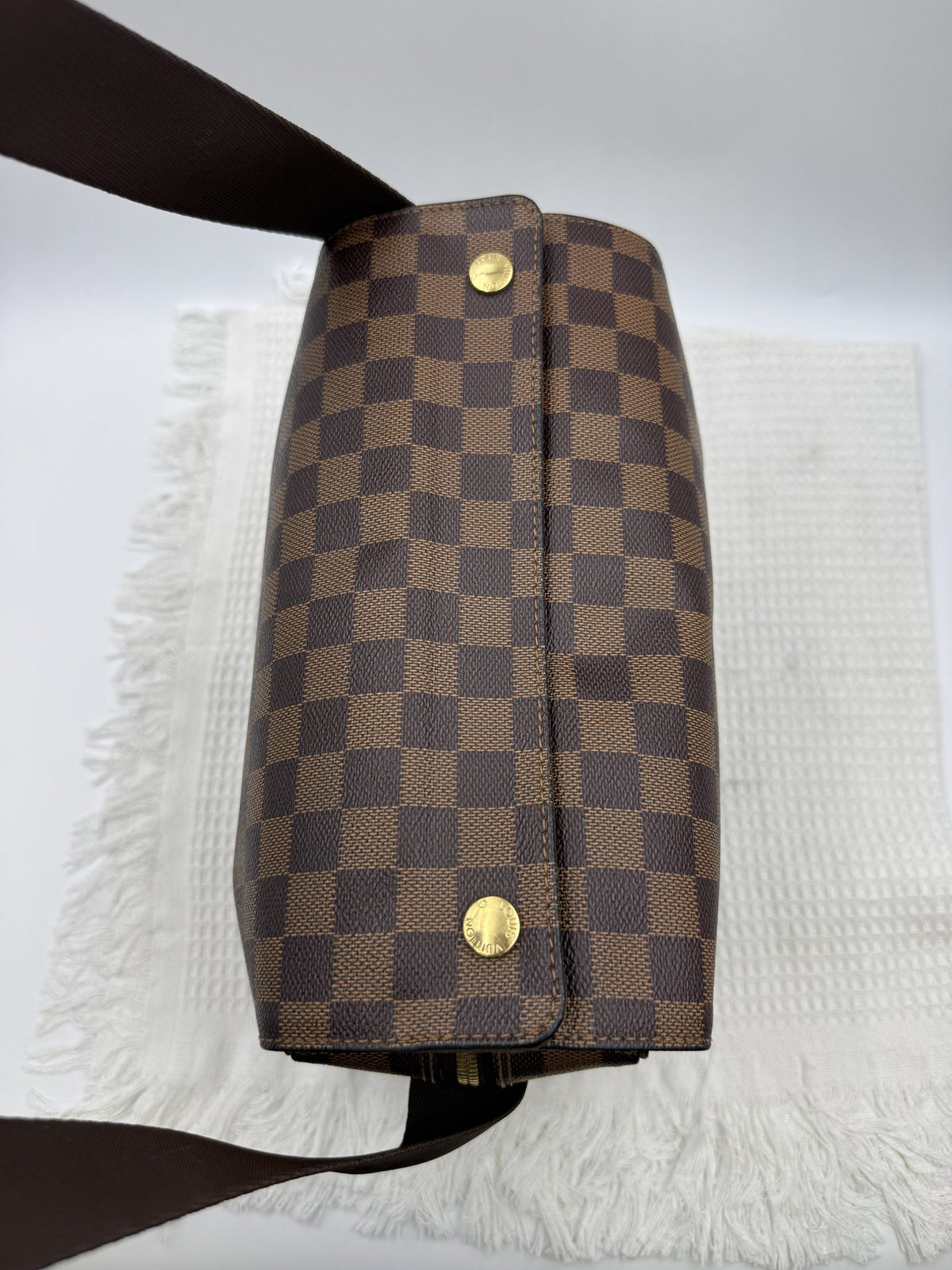 louis vuitton brooklyn damier ebene coated canvas and leather stock no 1112002