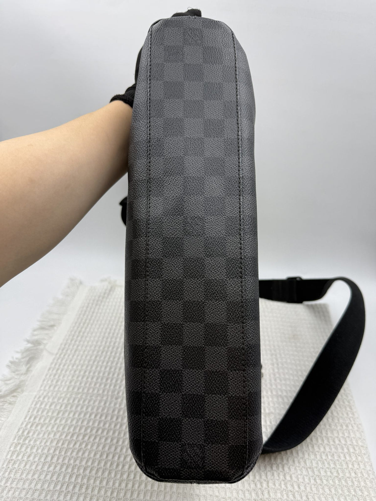 louis vuitton mick mm damier graphite coated canvas and leather stock no 0073239