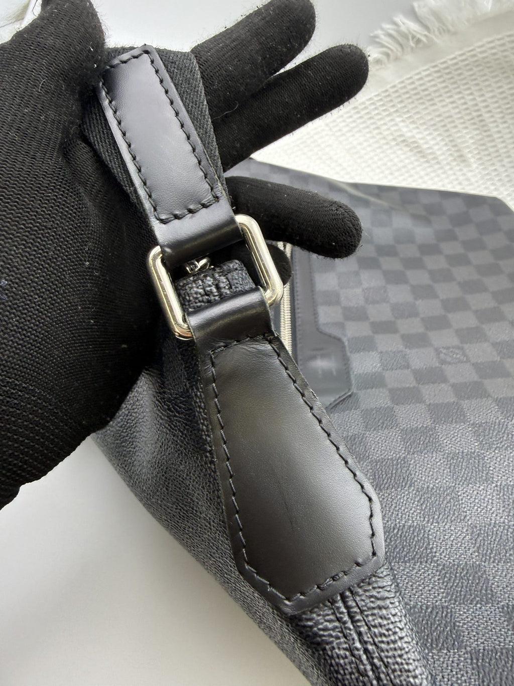 louis vuitton mick mm damier graphite coated canvas and leather stock no 0073239