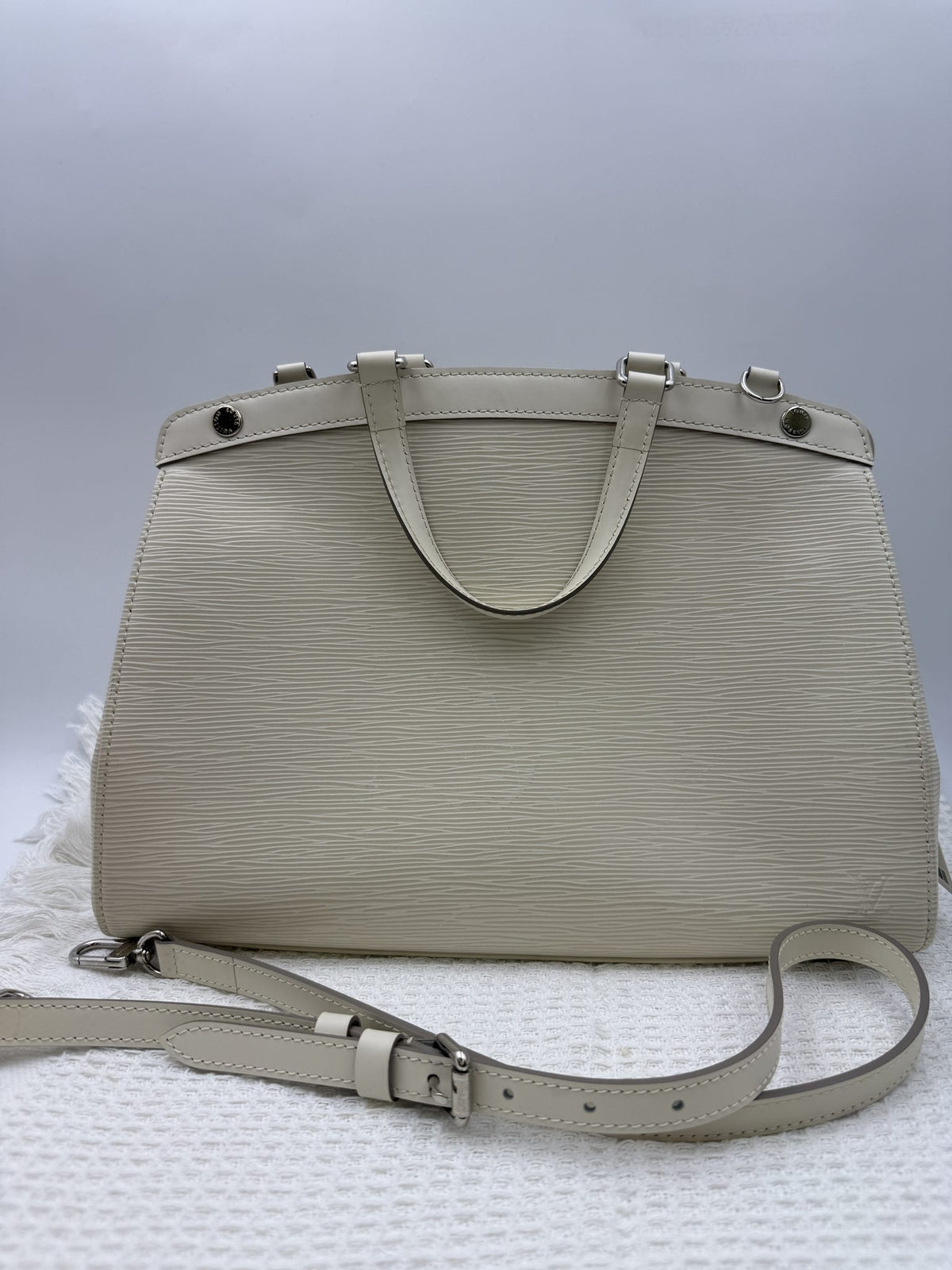 louis vuitton epi leather handbag ivory epi leather stock no 0073235