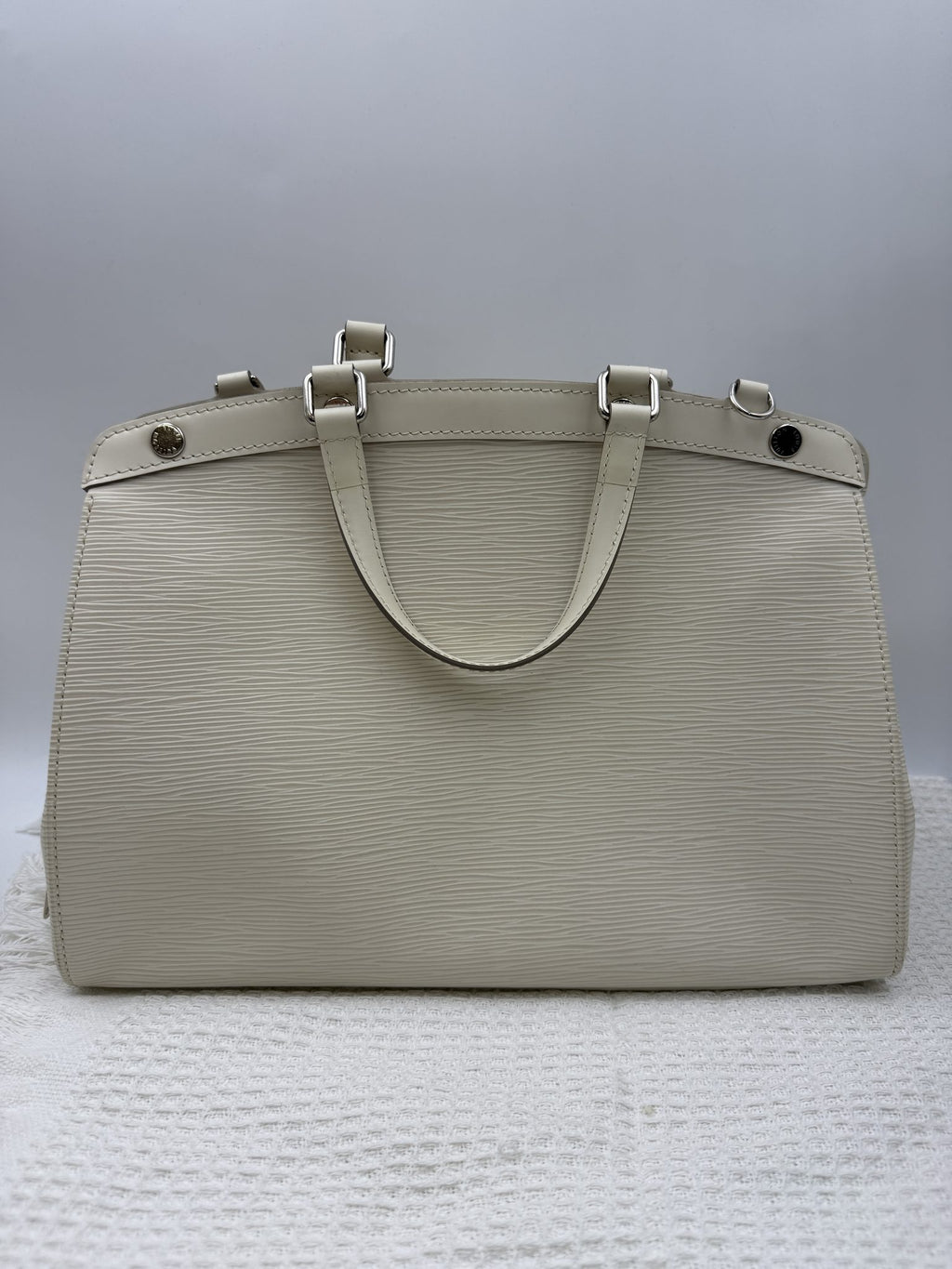 louis vuitton epi leather handbag ivory epi leather stock no 0073235