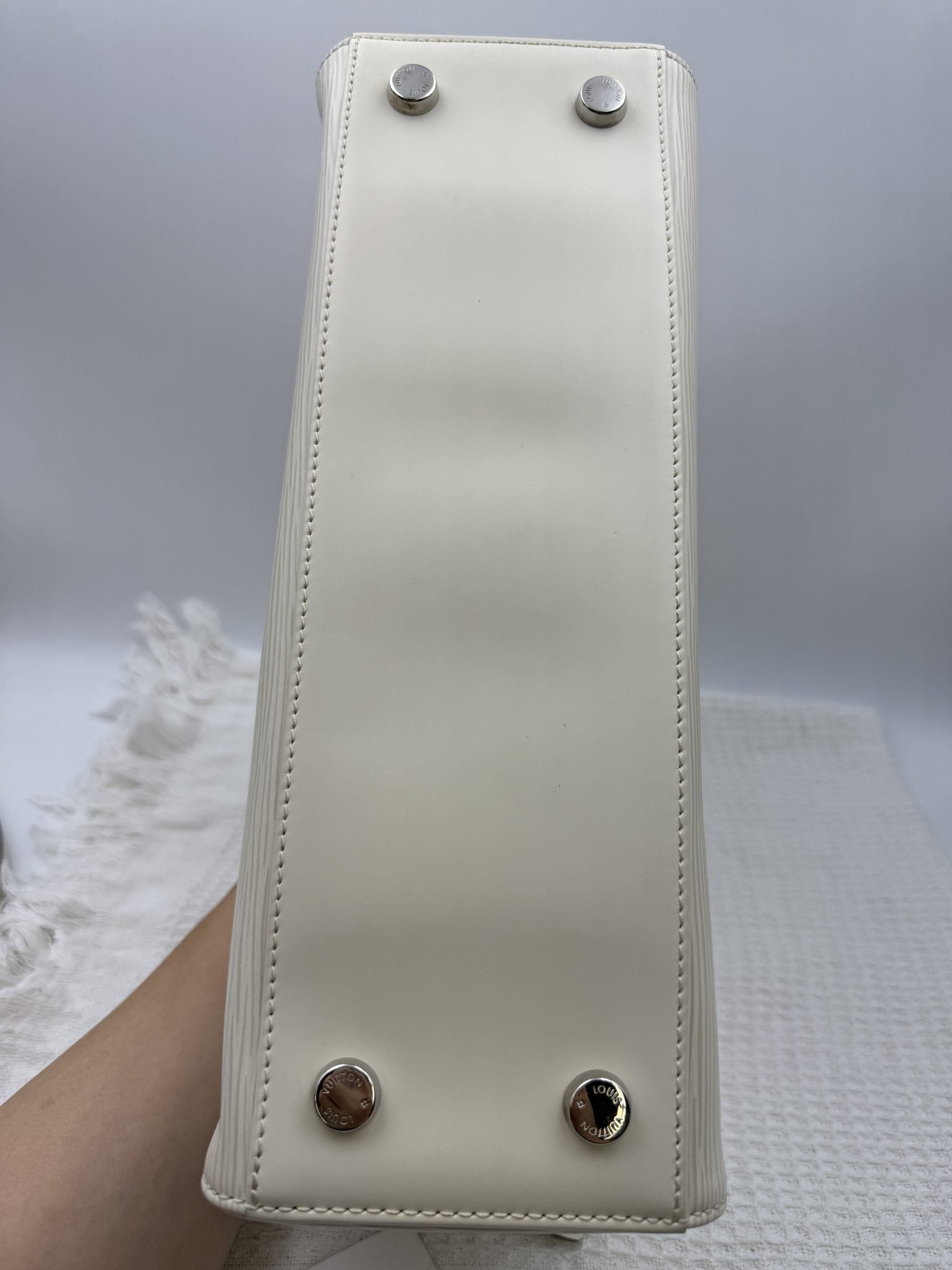 louis vuitton epi leather handbag ivory epi leather stock no 0073235