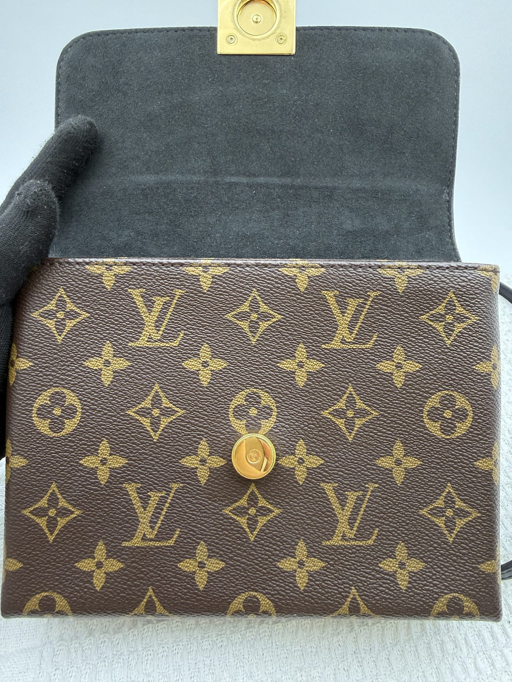 louis vuitton locky bb monogram and black coated canvas and leather stock no 0073187