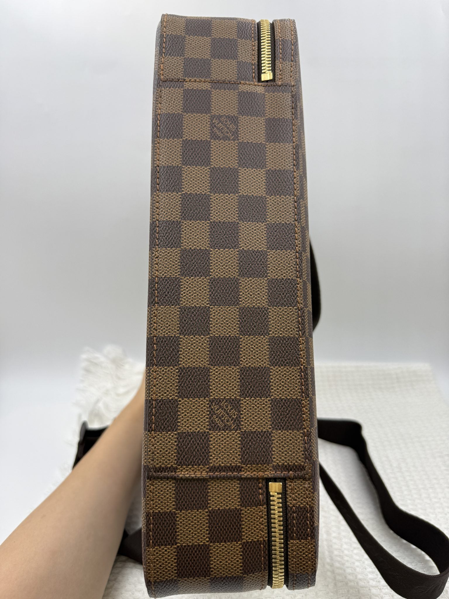louis vuitton p gase 55 damier ebene coated canvas and leather stock no 0243007
