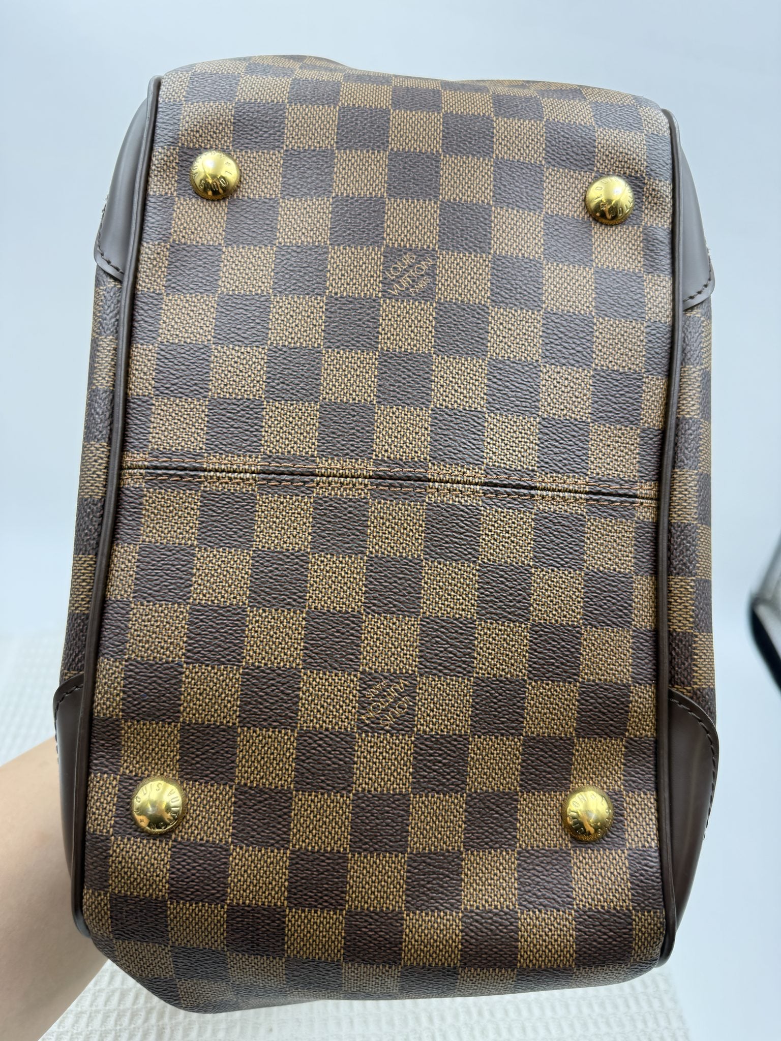louis vuitton verona pm damier ebene coated canvas and leather stock no 0051009