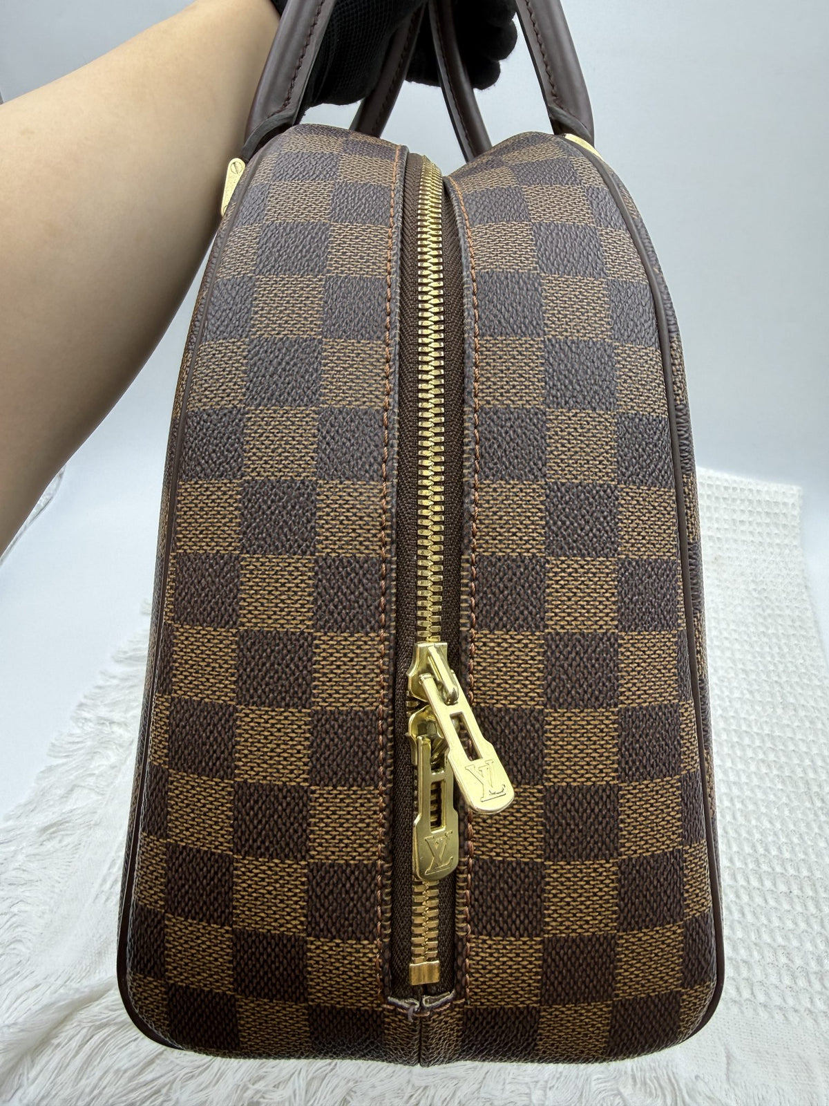 louis vuitton verona pm damier ebene coated canvas and leather stock no 0073217