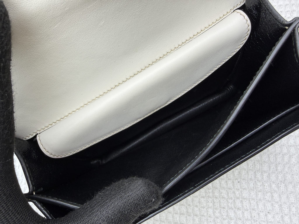 prada cahier white and black leather stock no 0073205